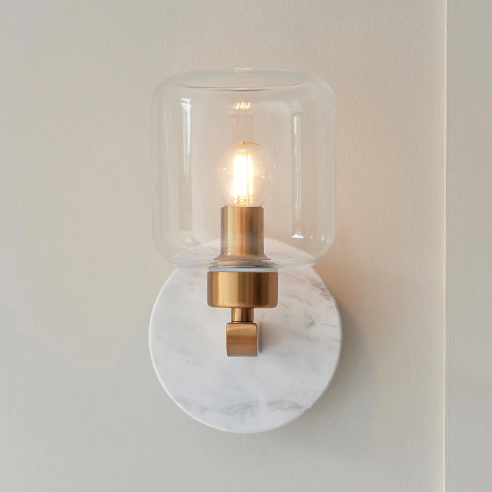 Travi Ribbed/ Clear Wall Light-  Various Base Finishes - Image 21