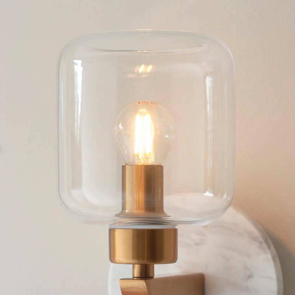 Travi Ribbed/ Clear Wall Light-  Various Base Finishes - Image 22