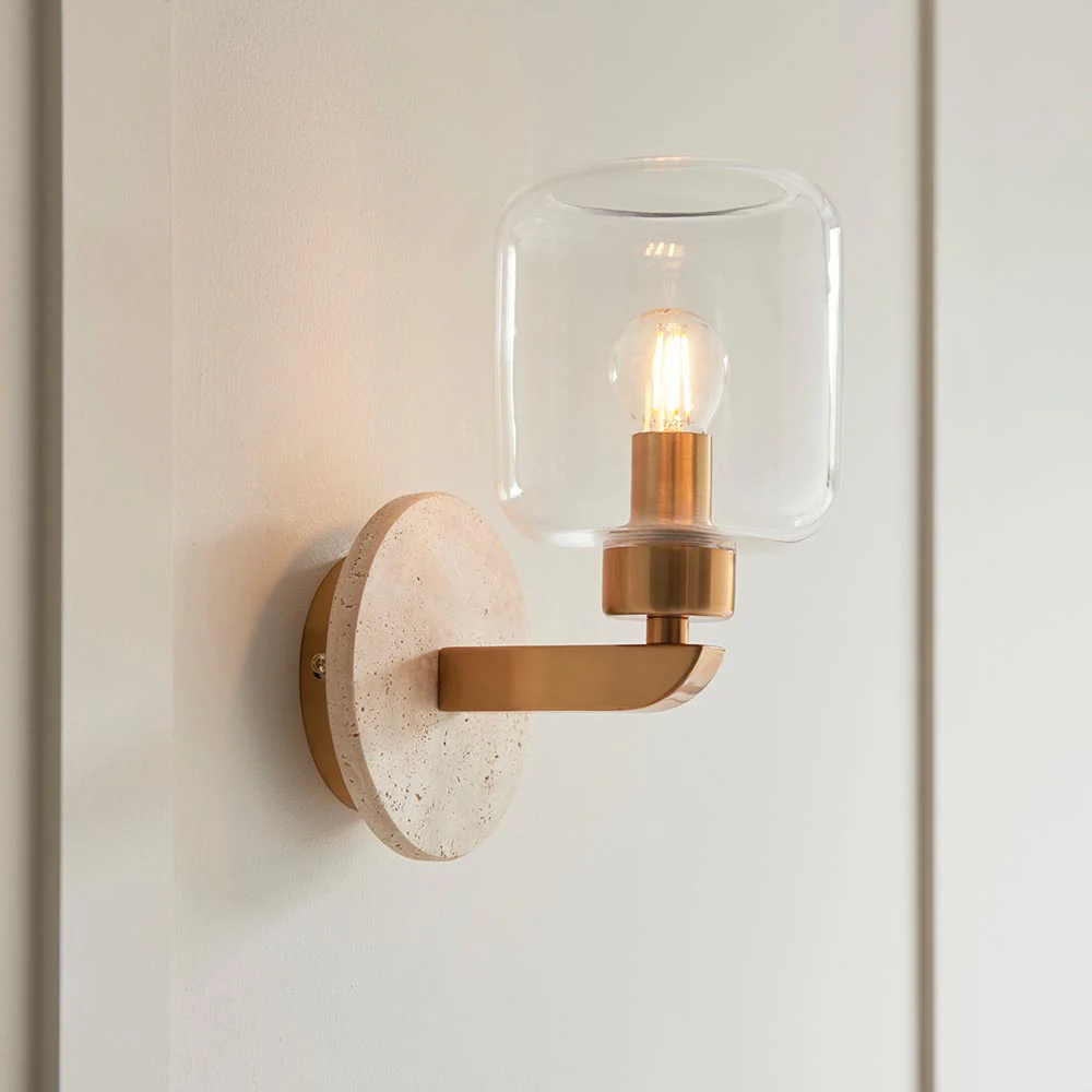 Travi Ribbed/ Clear Wall Light-  Various Base Finishes - Image 23
