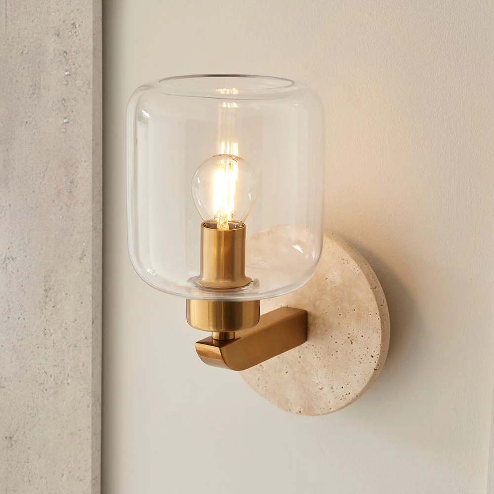 Travi Ribbed/ Clear Wall Light-  Various Base Finishes - Image 24