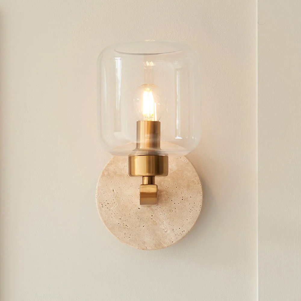 Travi Ribbed/ Clear Wall Light-  Various Base Finishes - Image 25
