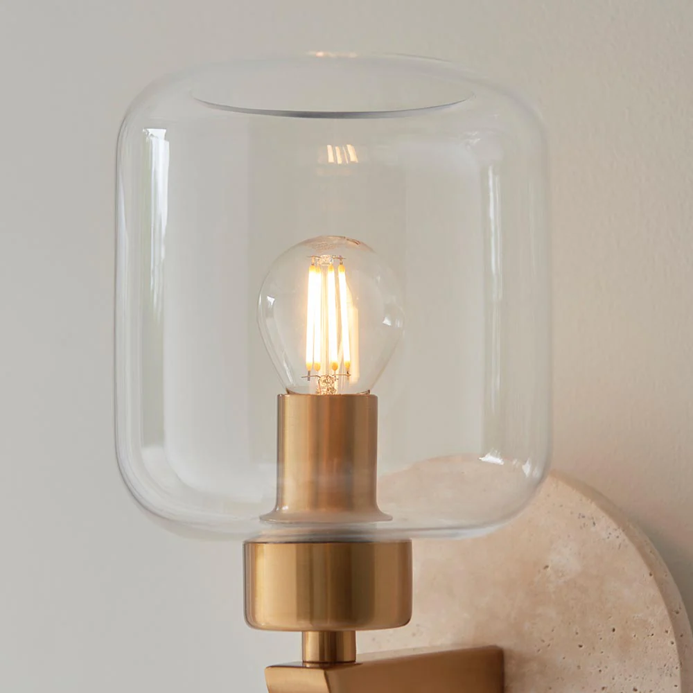 Travi Ribbed/ Clear Wall Light-  Various Base Finishes - Image 26