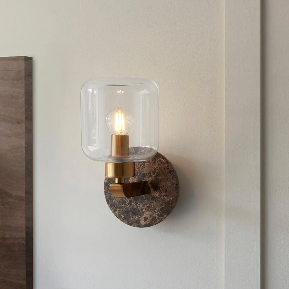 Travi Ribbed/ Clear Wall Light-  Various Base Finishes - Image 27