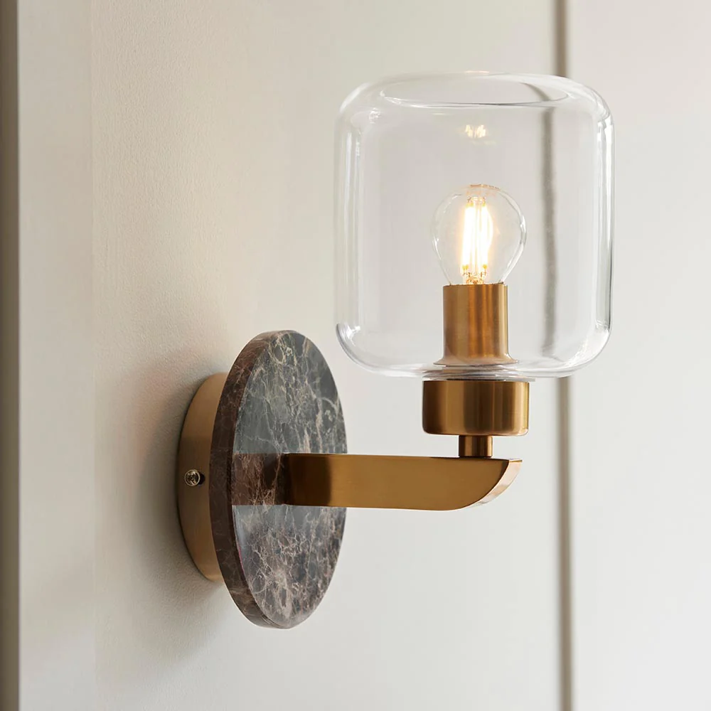 Travi Ribbed/ Clear Wall Light-  Various Base Finishes - Image 28