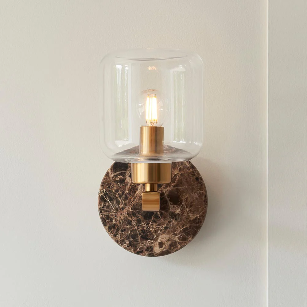 Travi Ribbed/ Clear Wall Light-  Various Base Finishes - Image 30