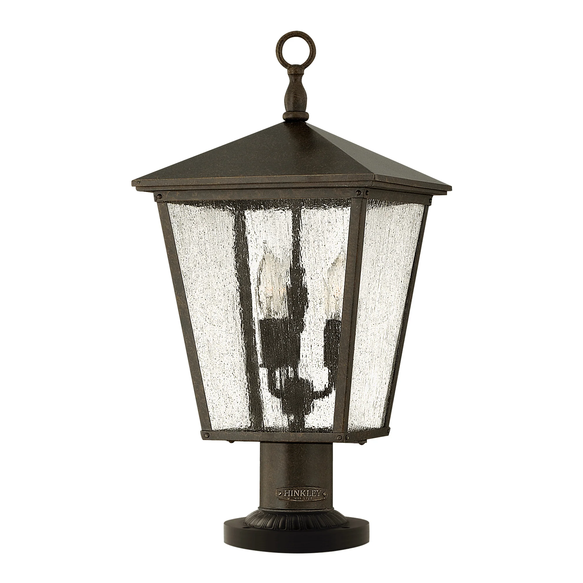 Trellis 3 Light Pedestal - Regency Bronze