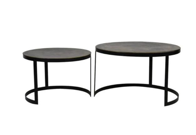 Trelo Coffee Table - Antique Bronze Black - Image 5