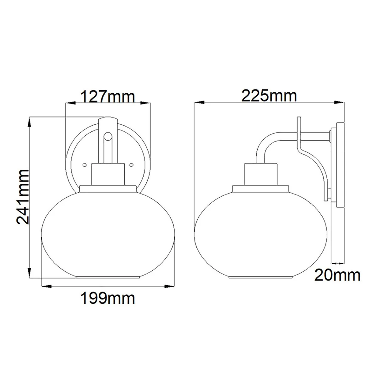 Trilogy 1 Light Wall Light - Brushed Nickel/Old Bronze IP20 E27 - Image 8