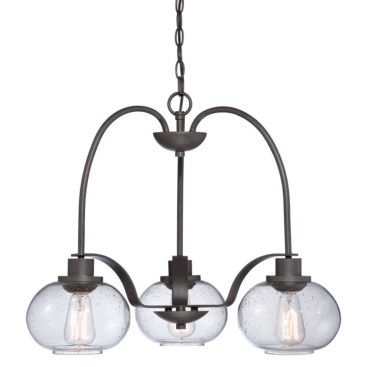 Trilogy 3Lt Multi-Arm Pendants – Brushed Nickel / Old Bronze - Image 2