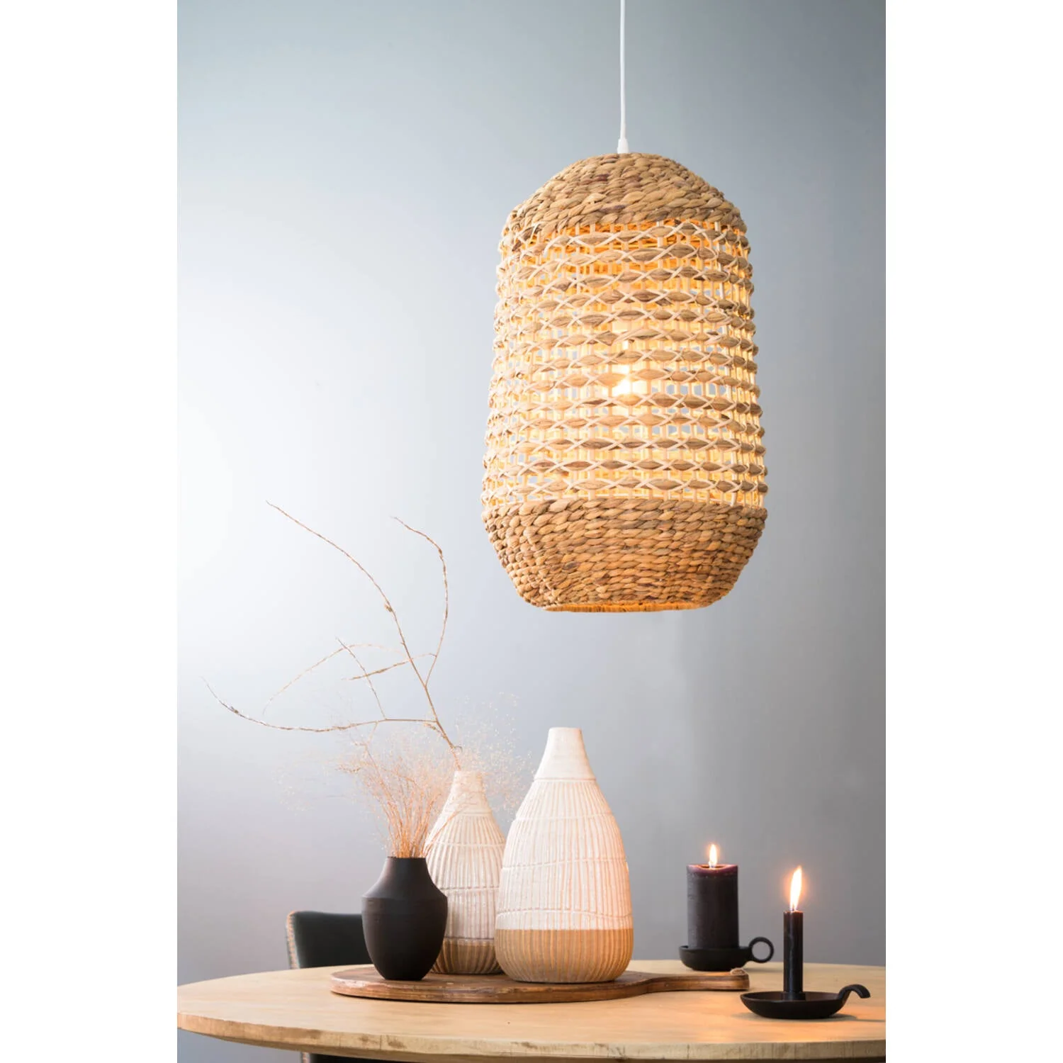 Tripoli Hanging lamp rattan natural- Various Finishes/ Sizes - Image 2