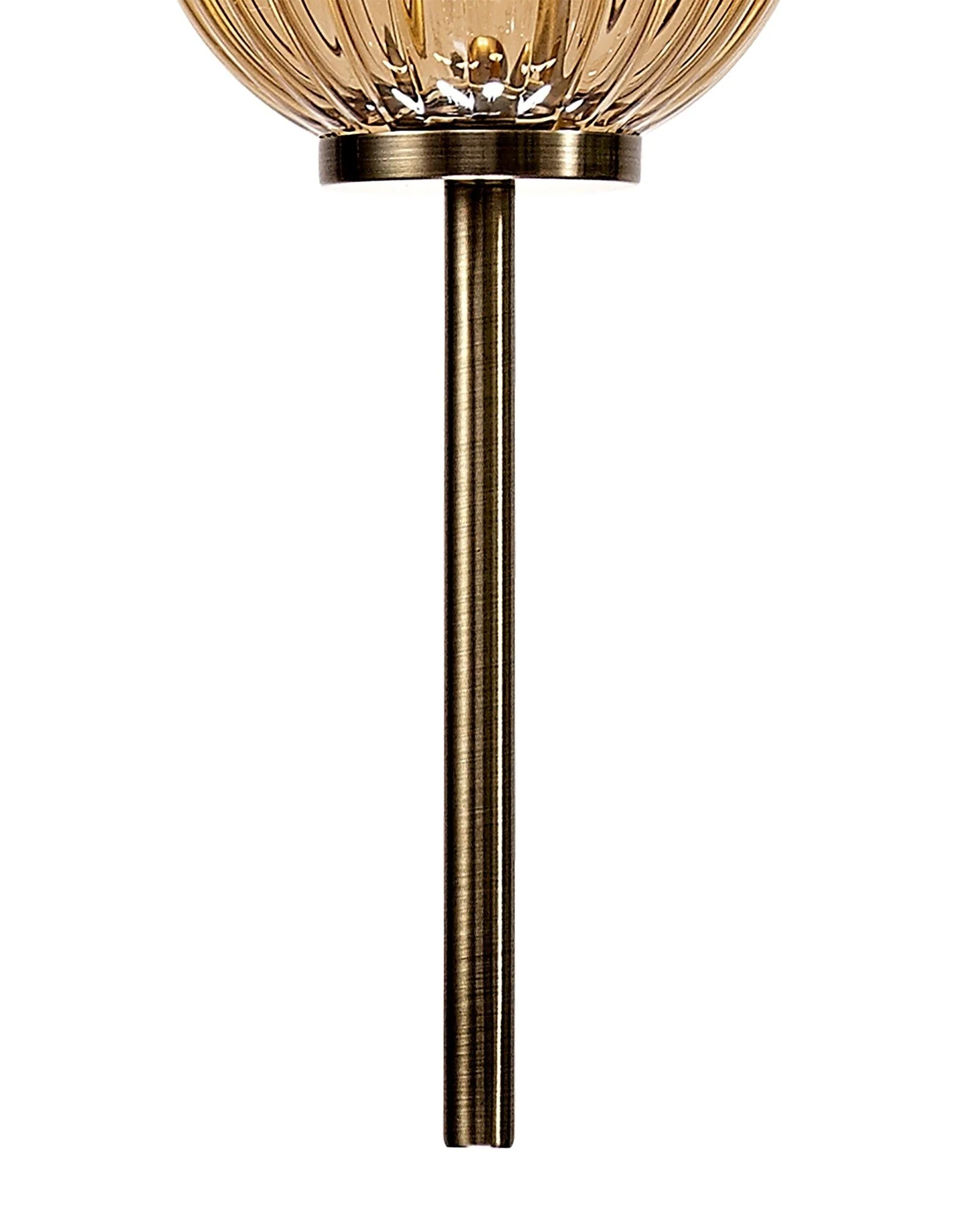 Triumphant Pendant, Antique Brass/Smoked & Amber Glass - Image 3