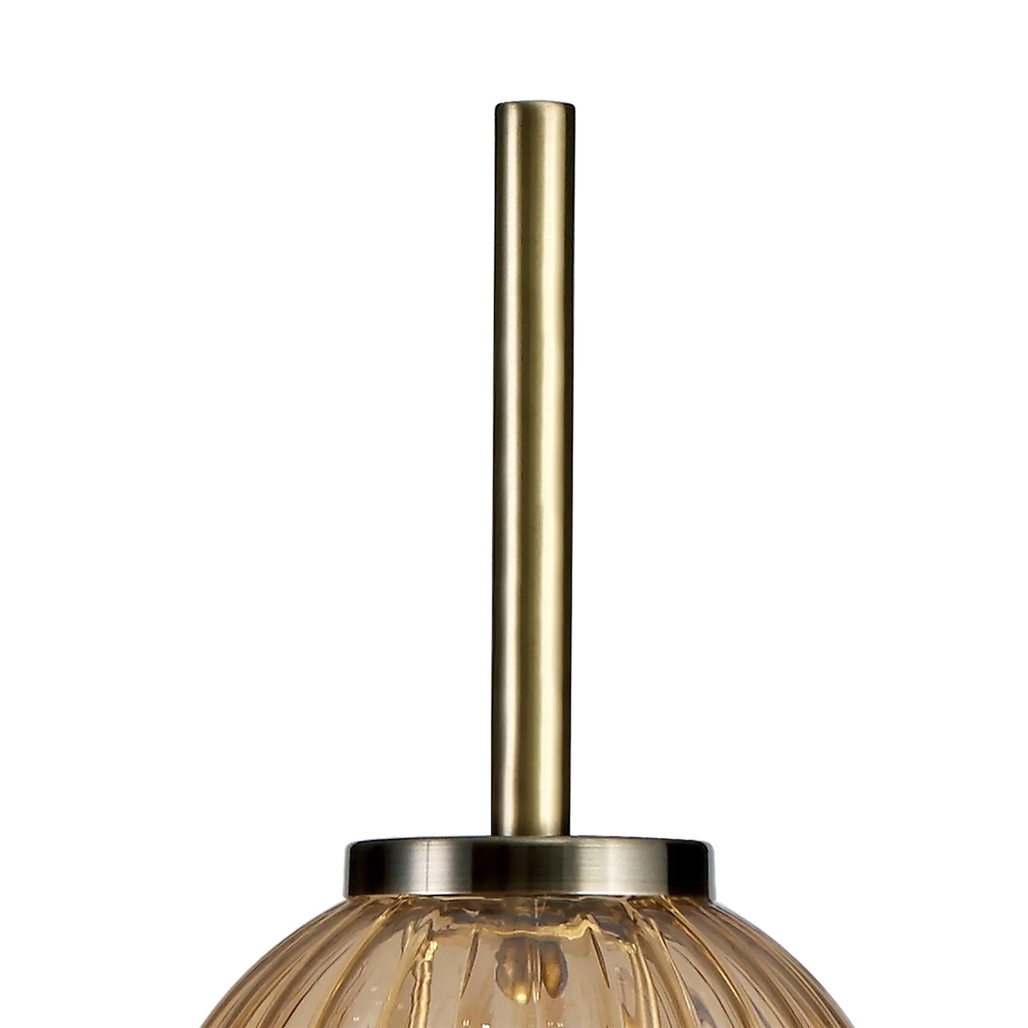 Triumphant Table Lamp, 3 x G9, Antique Brass/Smoked & Amber Glass - Image 5