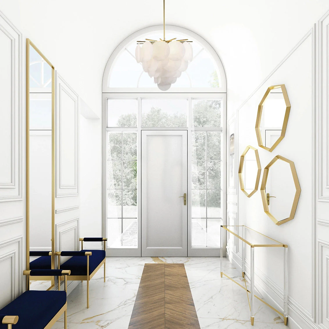 TROMSO 5LT Hanging Pendant - Brass Finish - Image 3