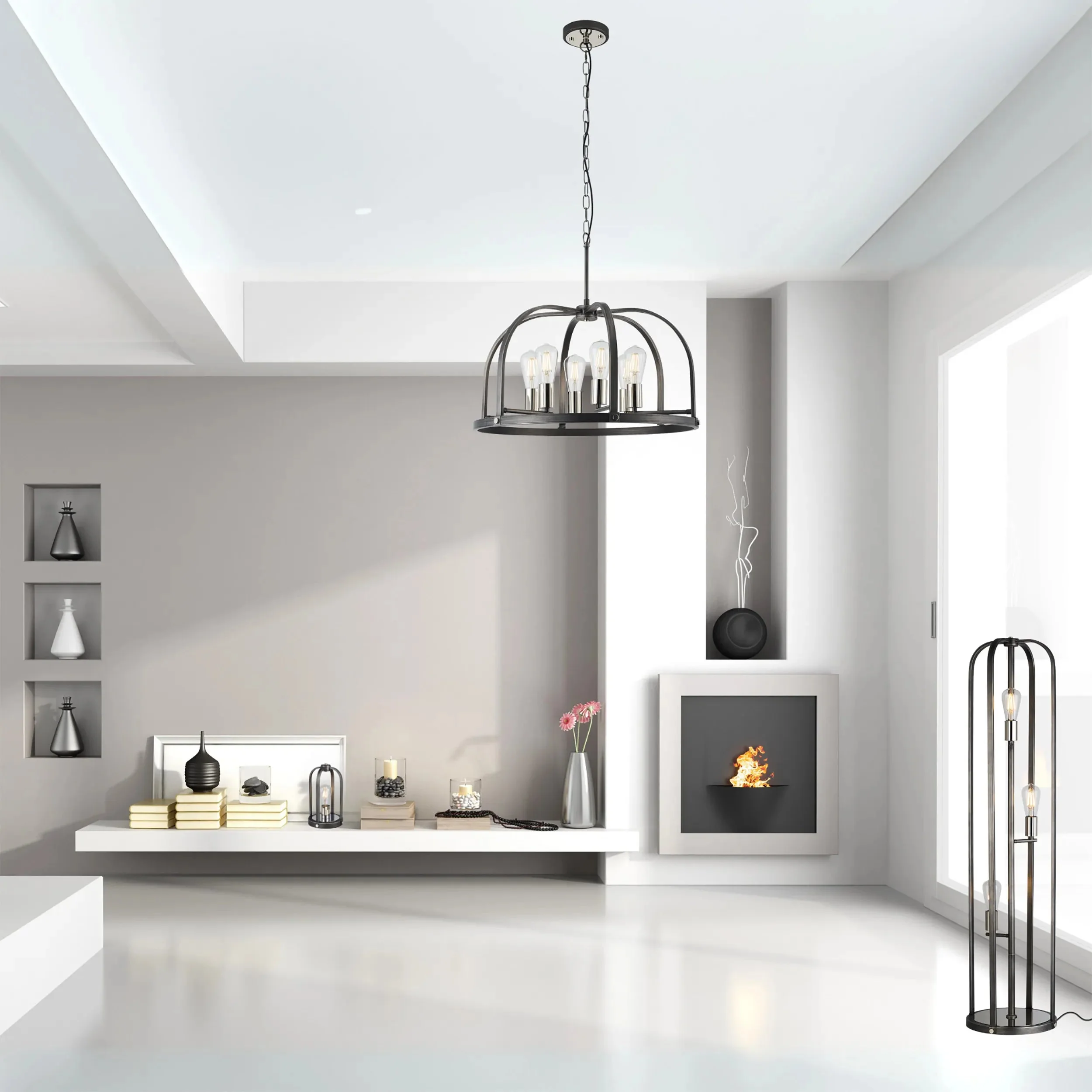 Tua Floor Lamp - Bronze/Nickel - Image 3
