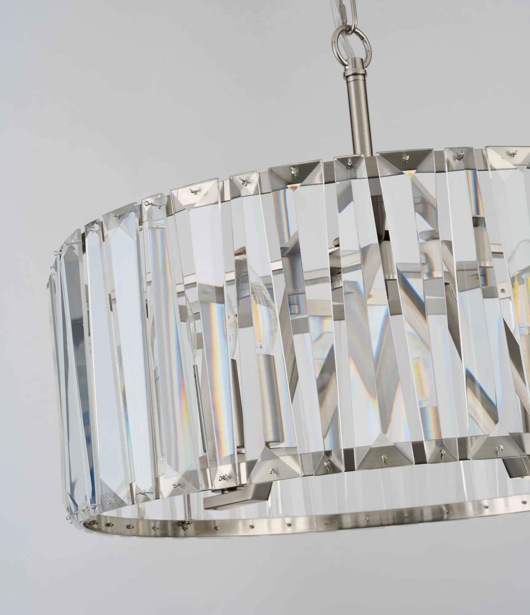 Tudor 4/6/8Lt Crystal Hoop Chandelier- Various Finishes - Image 10