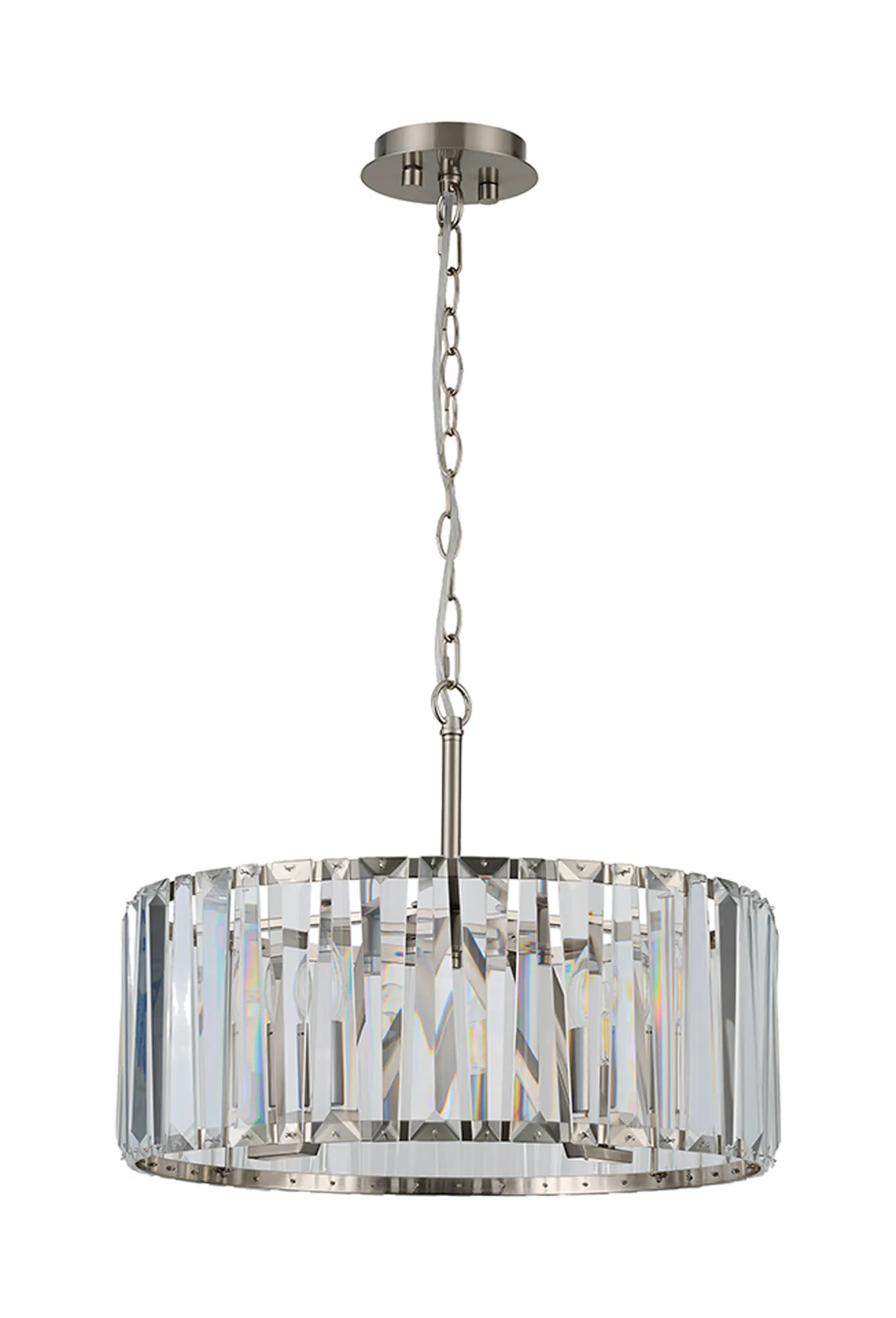 Tudor 4/6/8Lt Crystal Hoop Chandelier- Various Finishes - Image 11