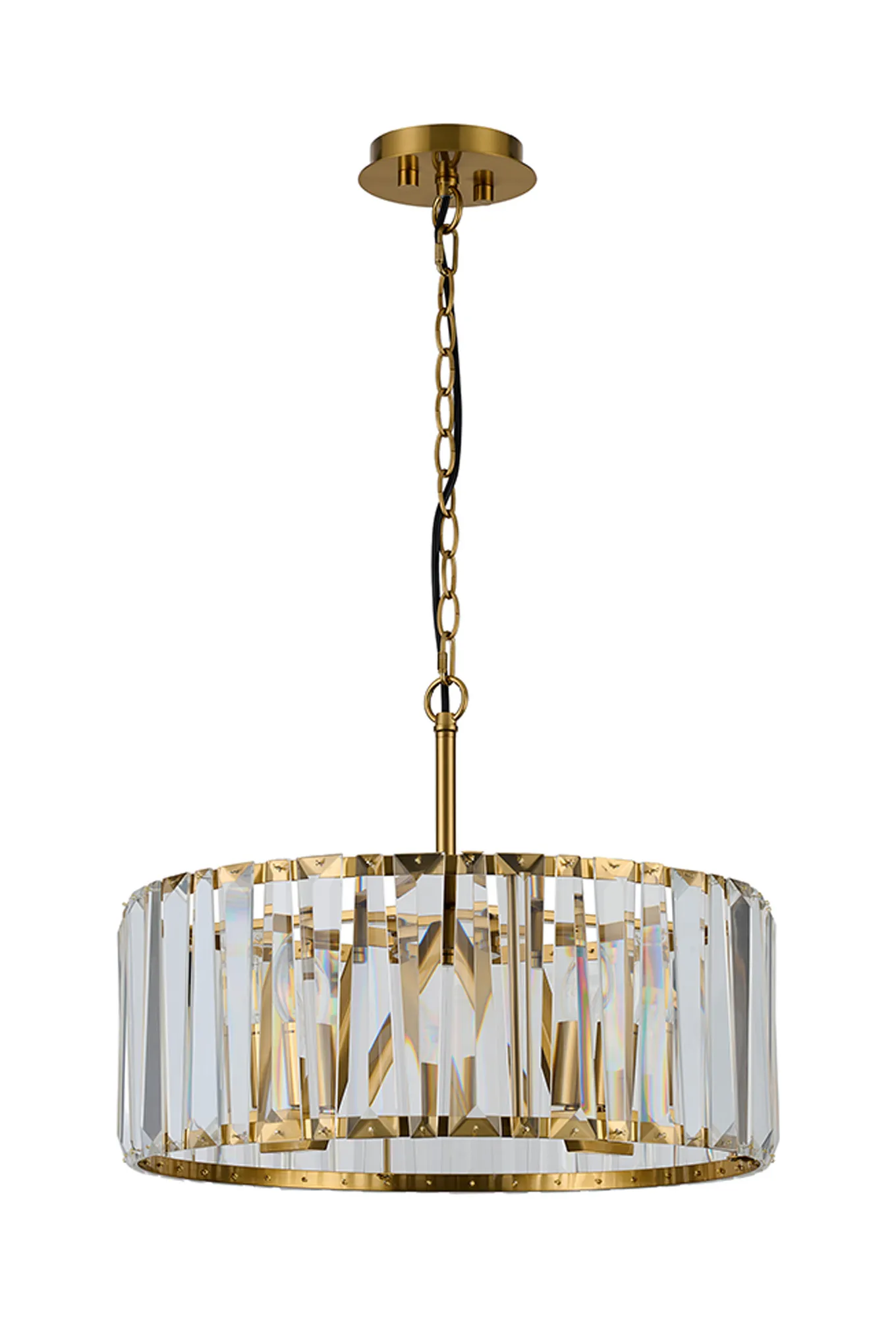 Tudor 4/6/8Lt Crystal Hoop Chandelier- Various Finishes - Image 14
