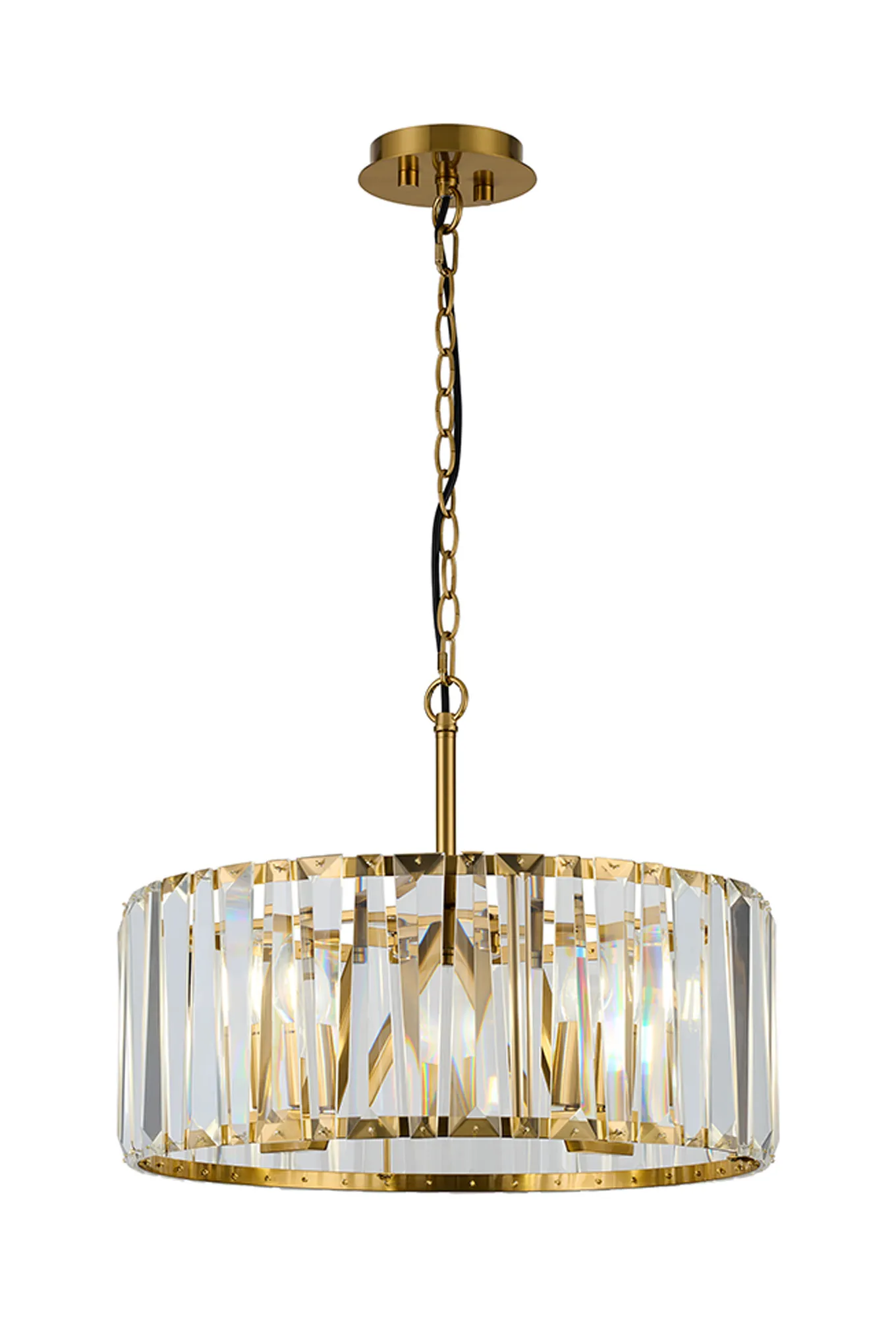 Tudor 4/6/8Lt Crystal Hoop Chandelier- Various Finishes - Image 2