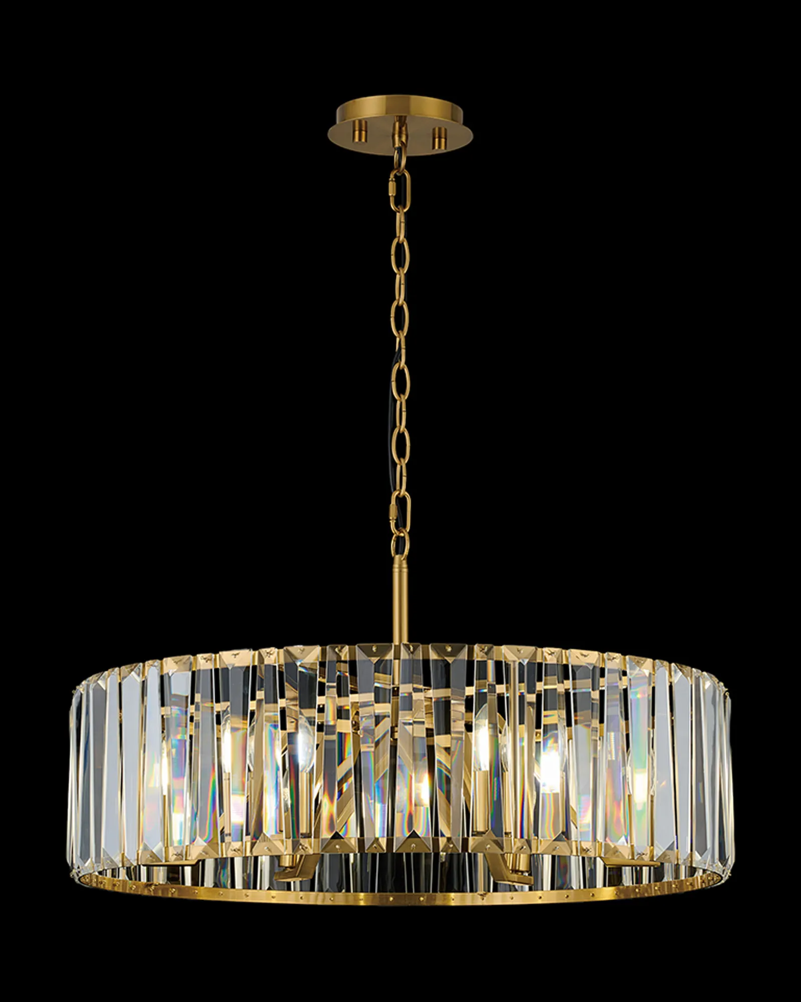 Tudor 4/6/8Lt Crystal Hoop Chandelier- Various Finishes - Image 24