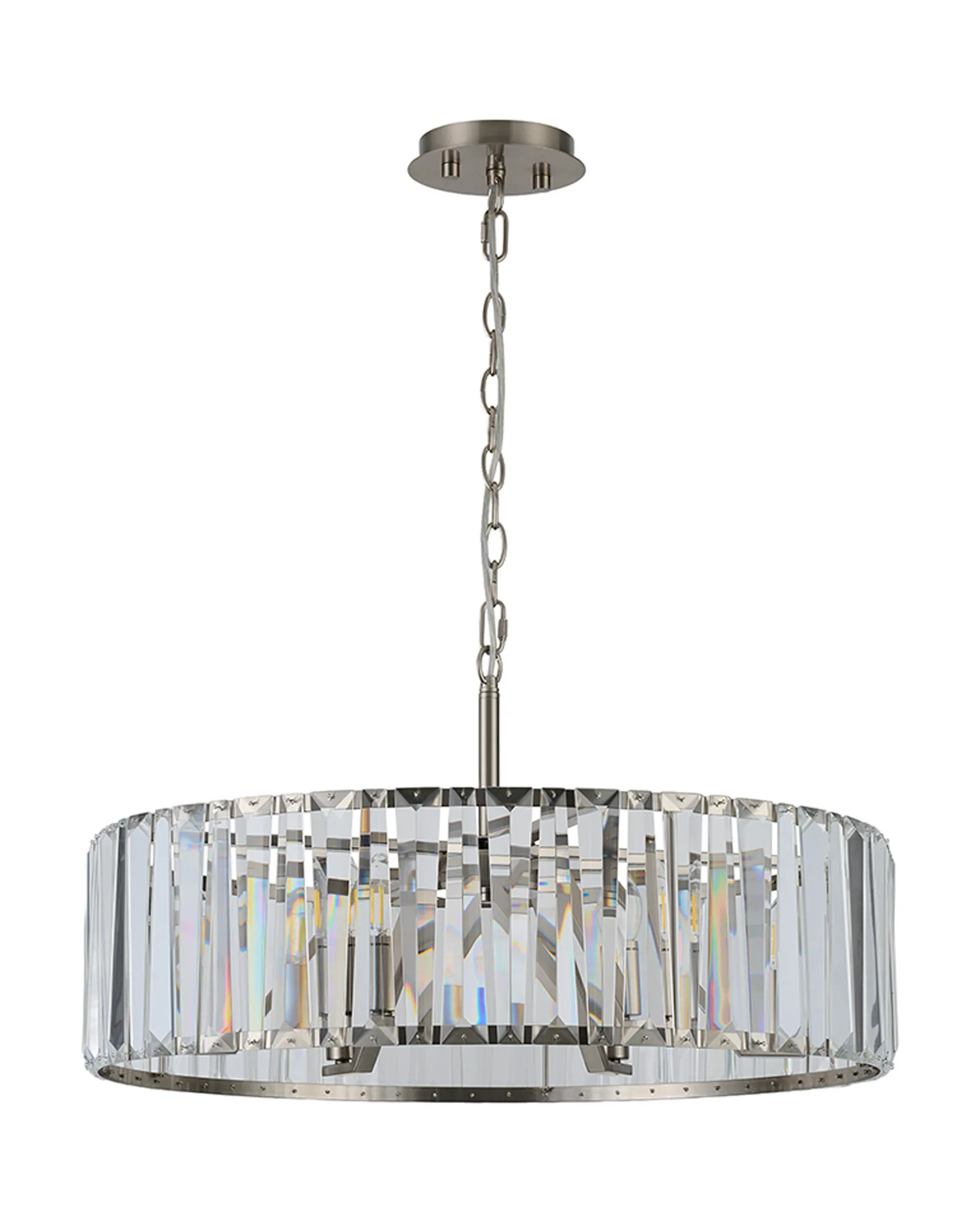 Tudor 4/6/8Lt Crystal Hoop Chandelier- Various Finishes - Image 27