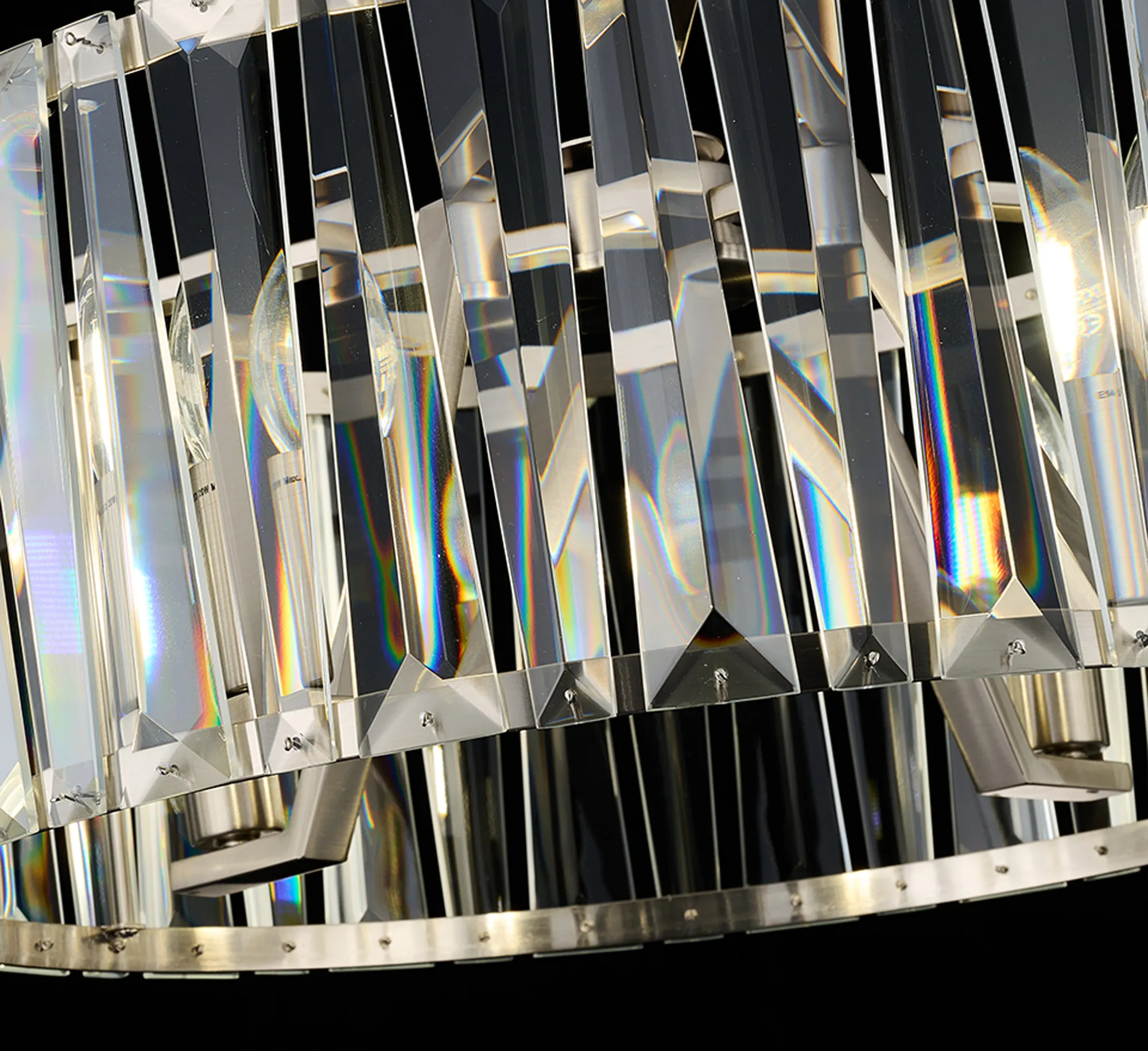 Tudor 4/6/8Lt Crystal Hoop Chandelier- Various Finishes - Image 34