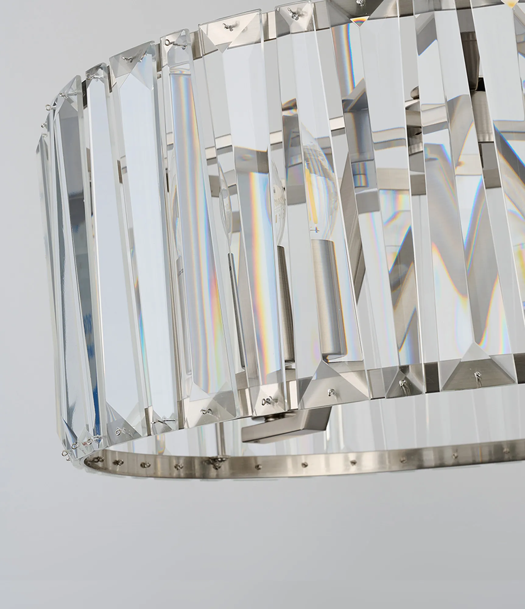 Tudor 4/6/8Lt Crystal Hoop Chandelier- Various Finishes - Image 36