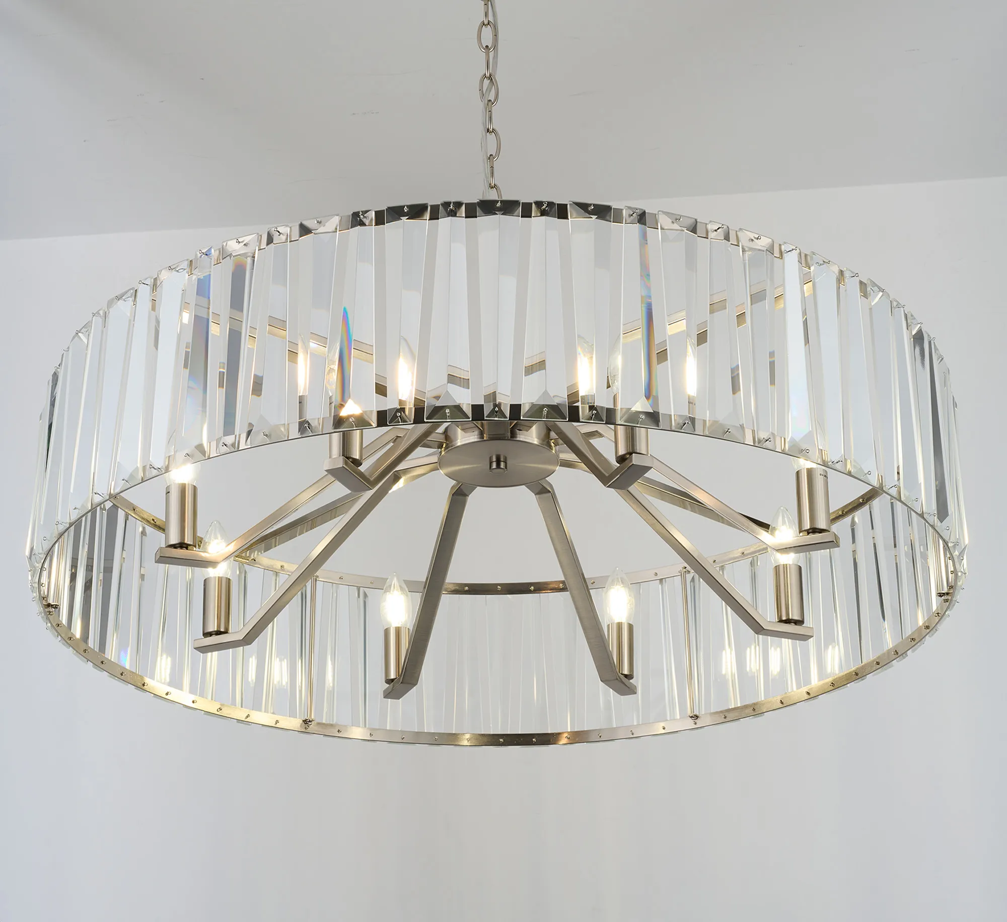 Tudor 4/6/8Lt Crystal Hoop Chandelier- Various Finishes - Image 37