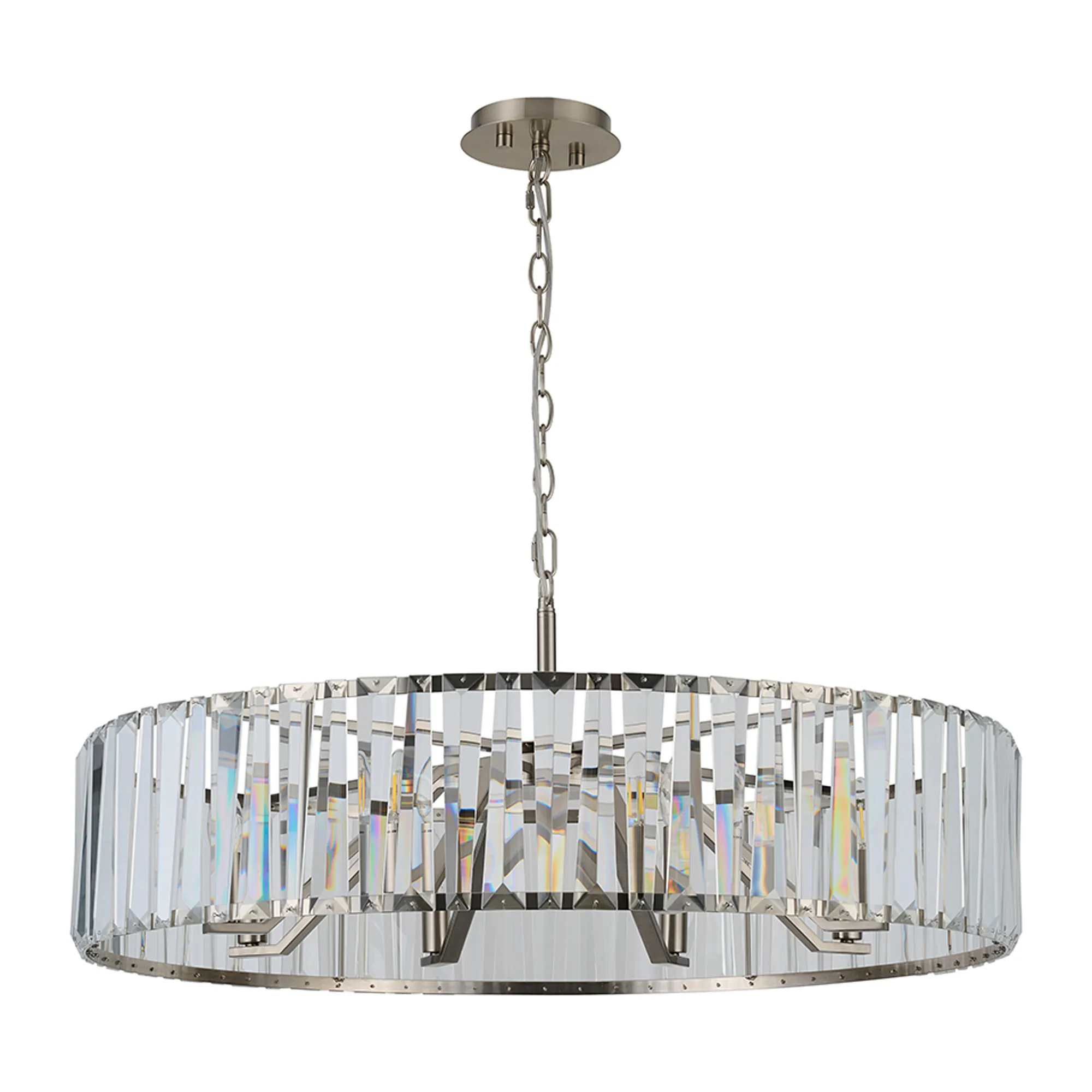Tudor 4/6/8Lt Crystal Hoop Chandelier- Various Finishes - Image 38