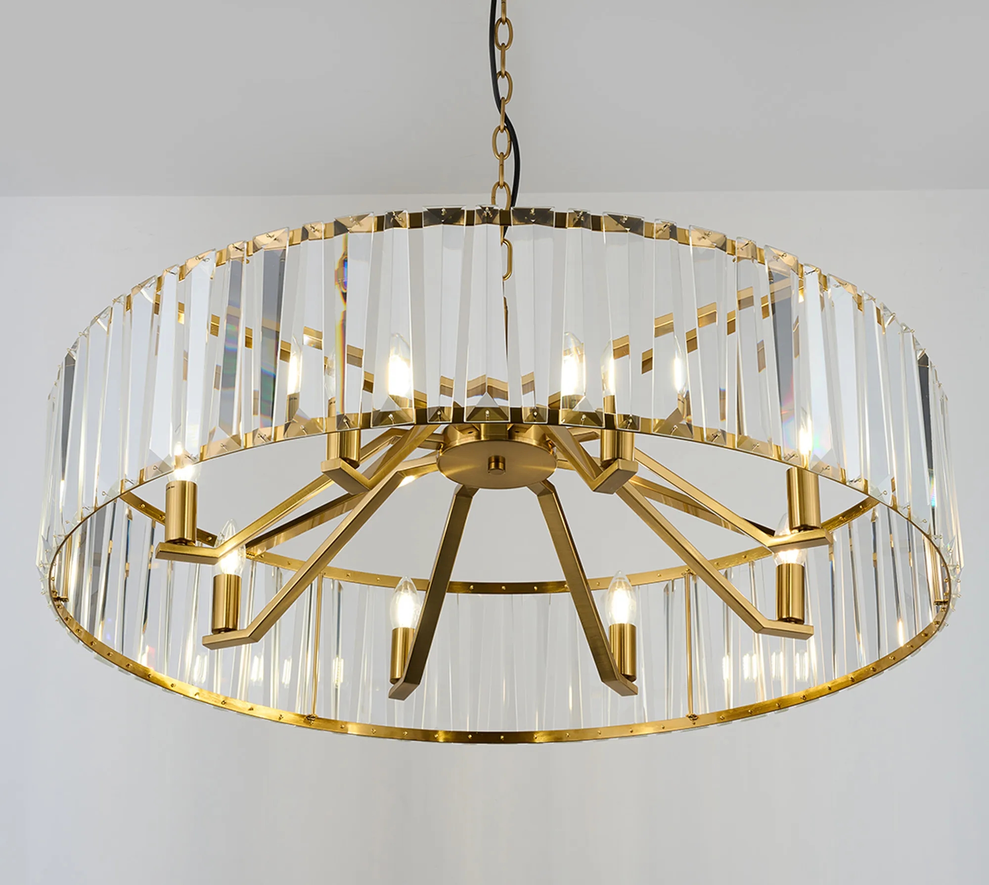 Tudor 4/6/8Lt Crystal Hoop Chandelier- Various Finishes - Image 39