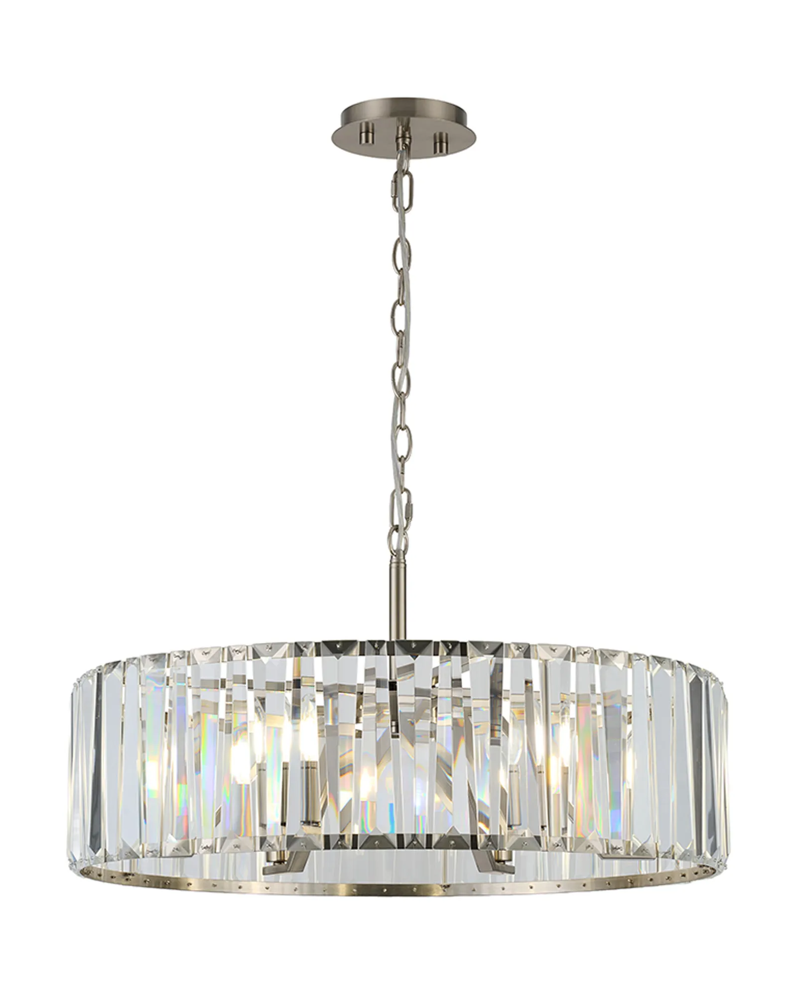 Tudor 4/6/8Lt Crystal Hoop Chandelier- Various Finishes - Image 4