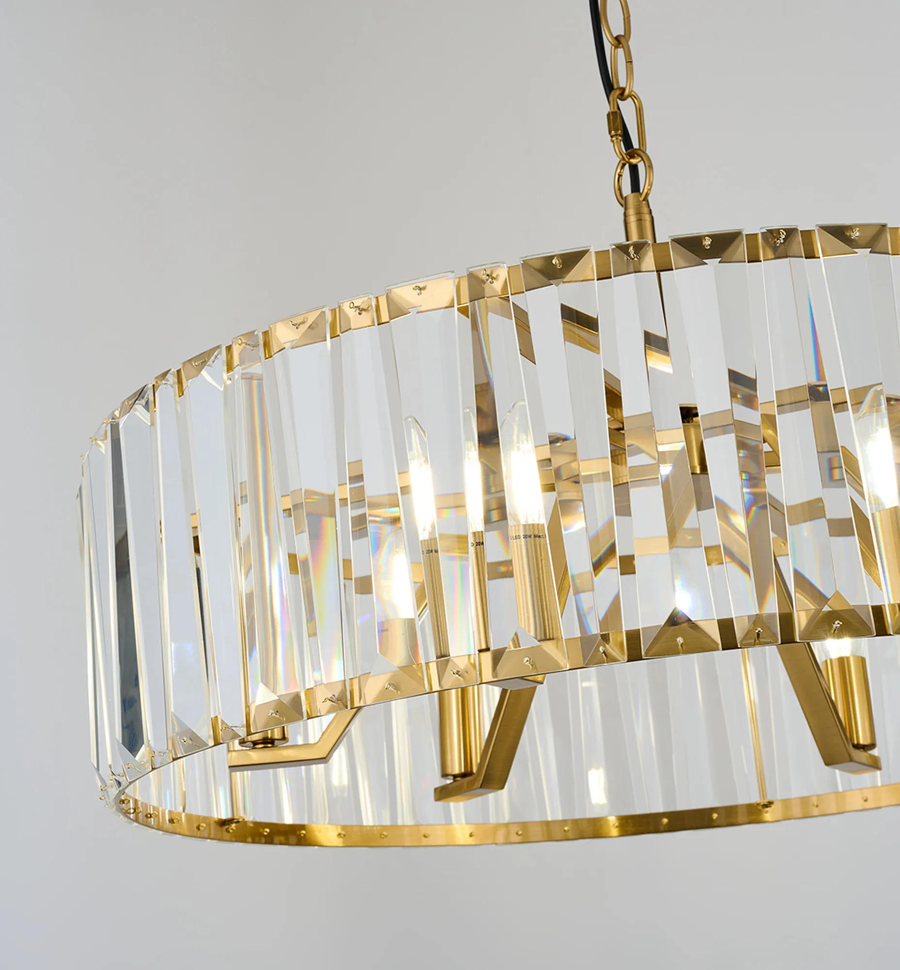 Tudor 4/6/8Lt Crystal Hoop Chandelier- Various Finishes - Image 40