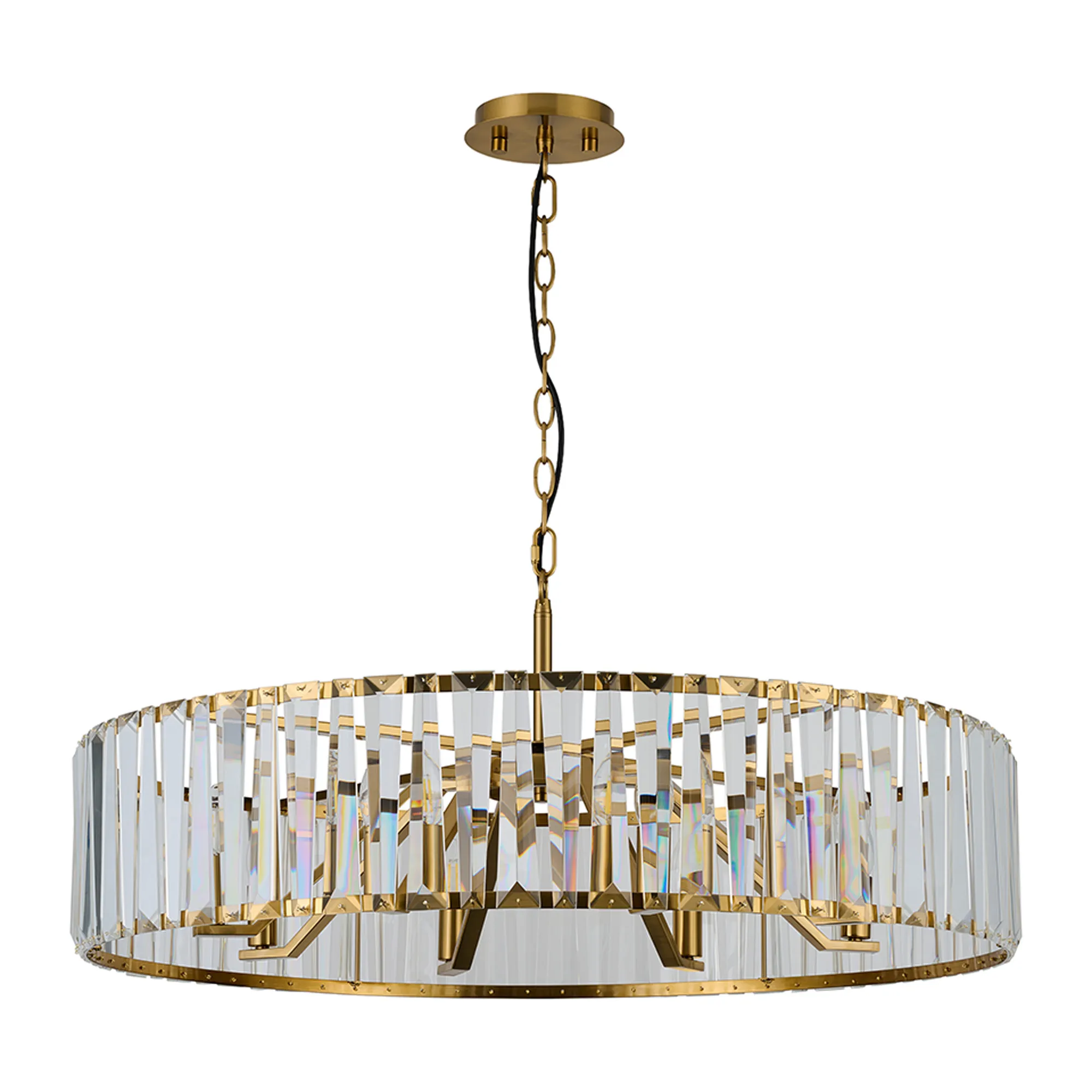 Tudor 4/6/8Lt Crystal Hoop Chandelier- Various Finishes - Image 41