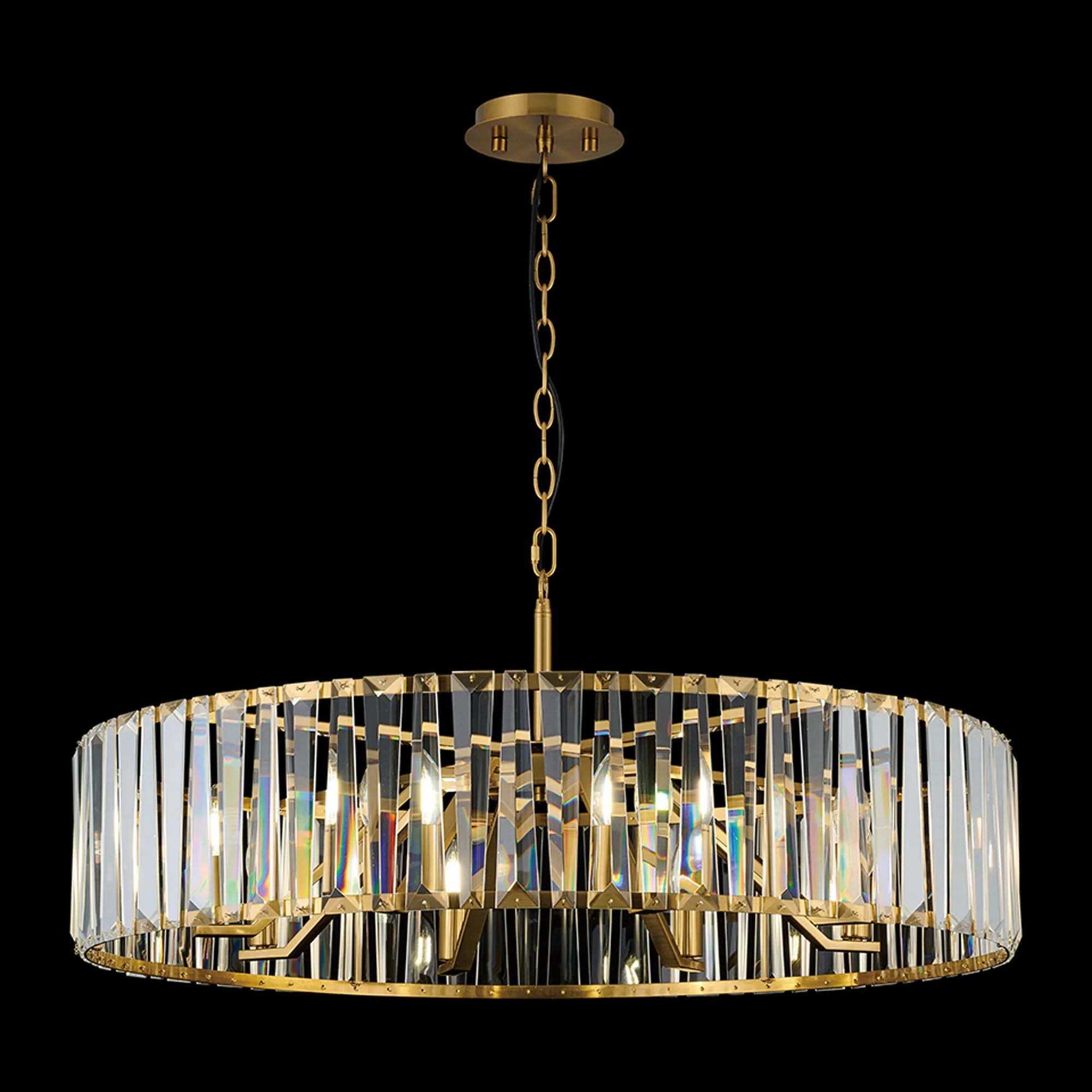 Tudor 4/6/8Lt Crystal Hoop Chandelier- Various Finishes - Image 42