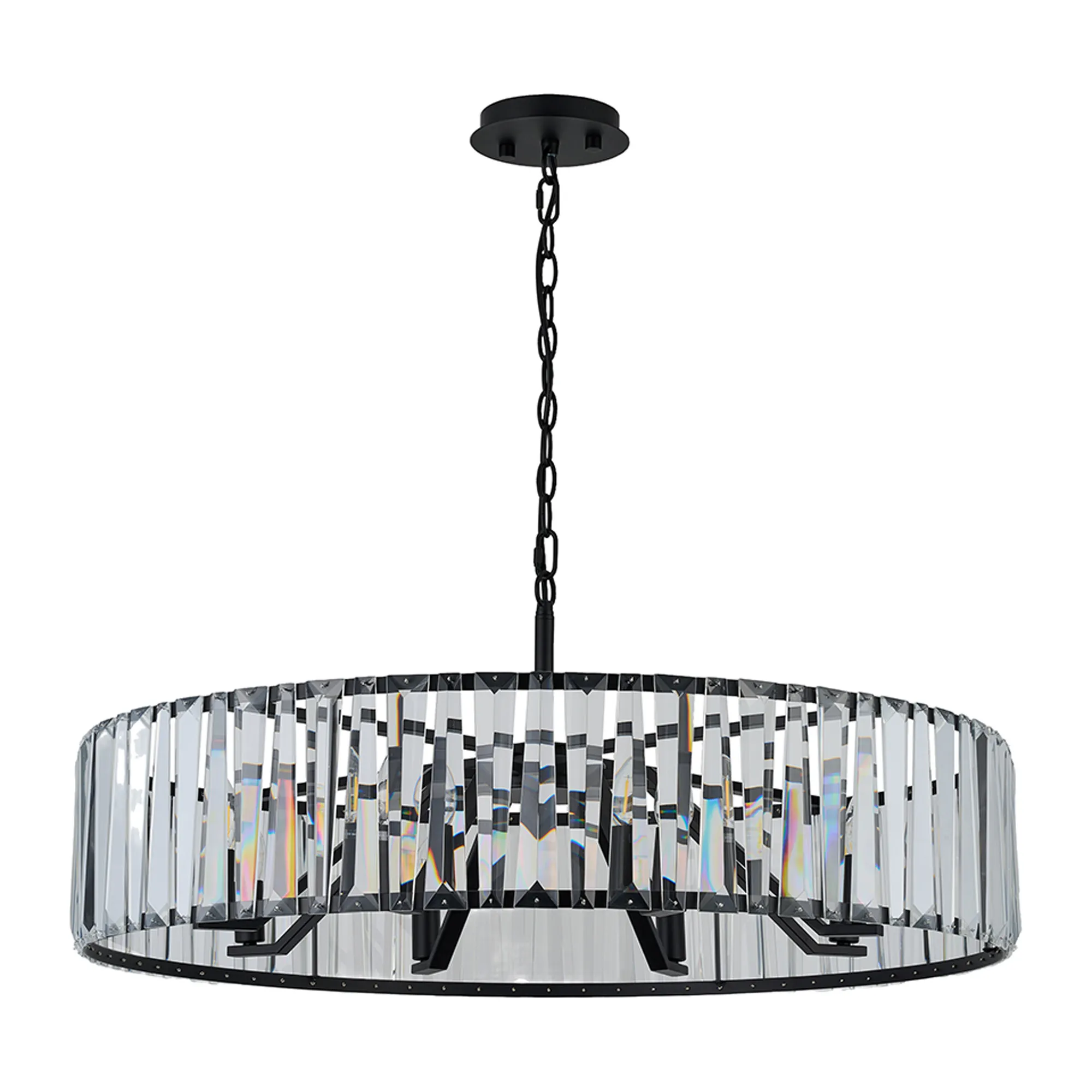 Tudor 4/6/8Lt Crystal Hoop Chandelier- Various Finishes - Image 46