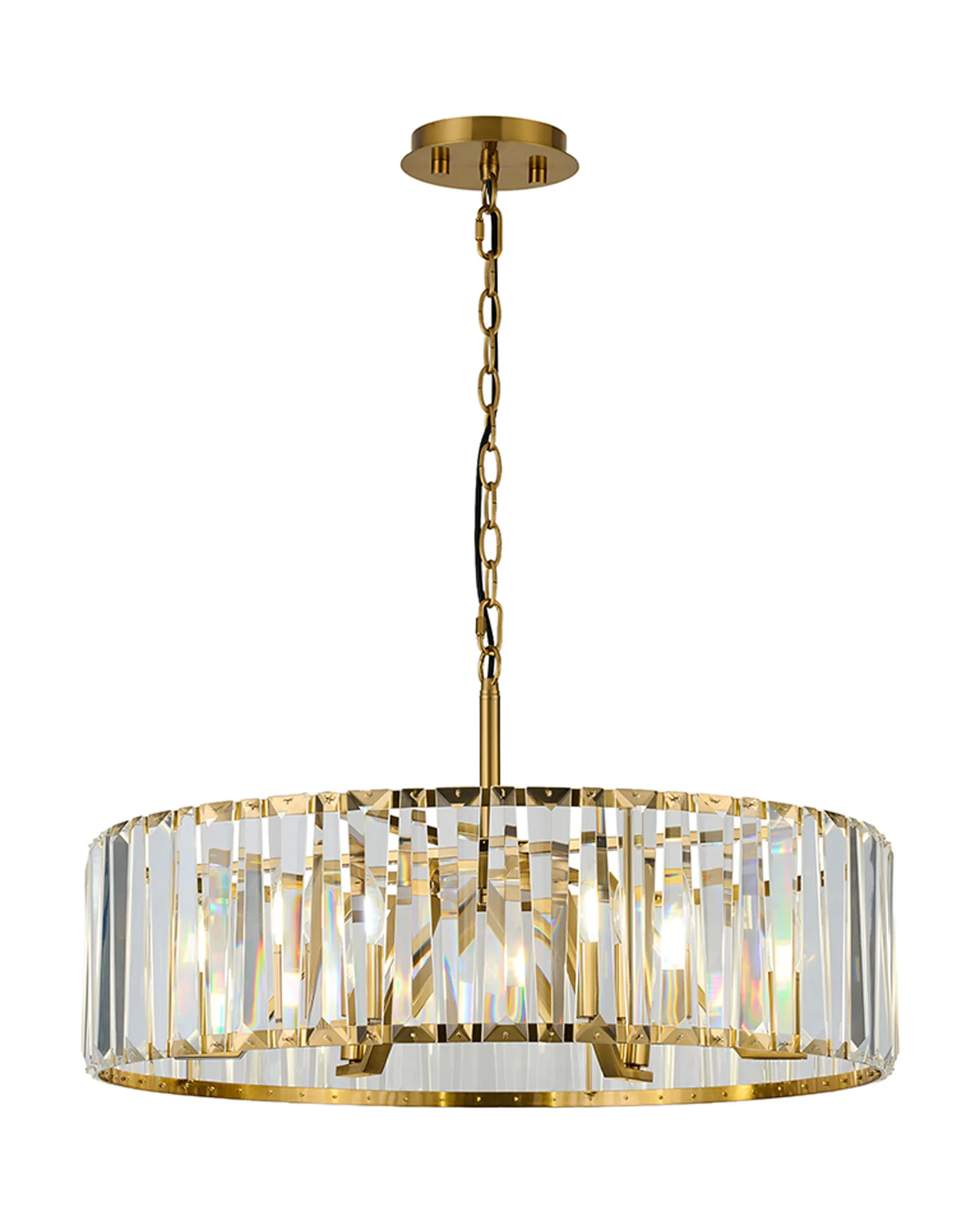 Tudor 4/6/8Lt Crystal Hoop Chandelier- Various Finishes - Image 5