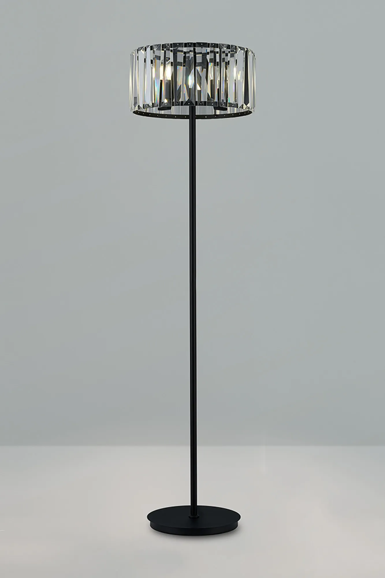 Tudor Crystal Floor Lamp- Black/ Brass/ Nickel Finishes - Image 14