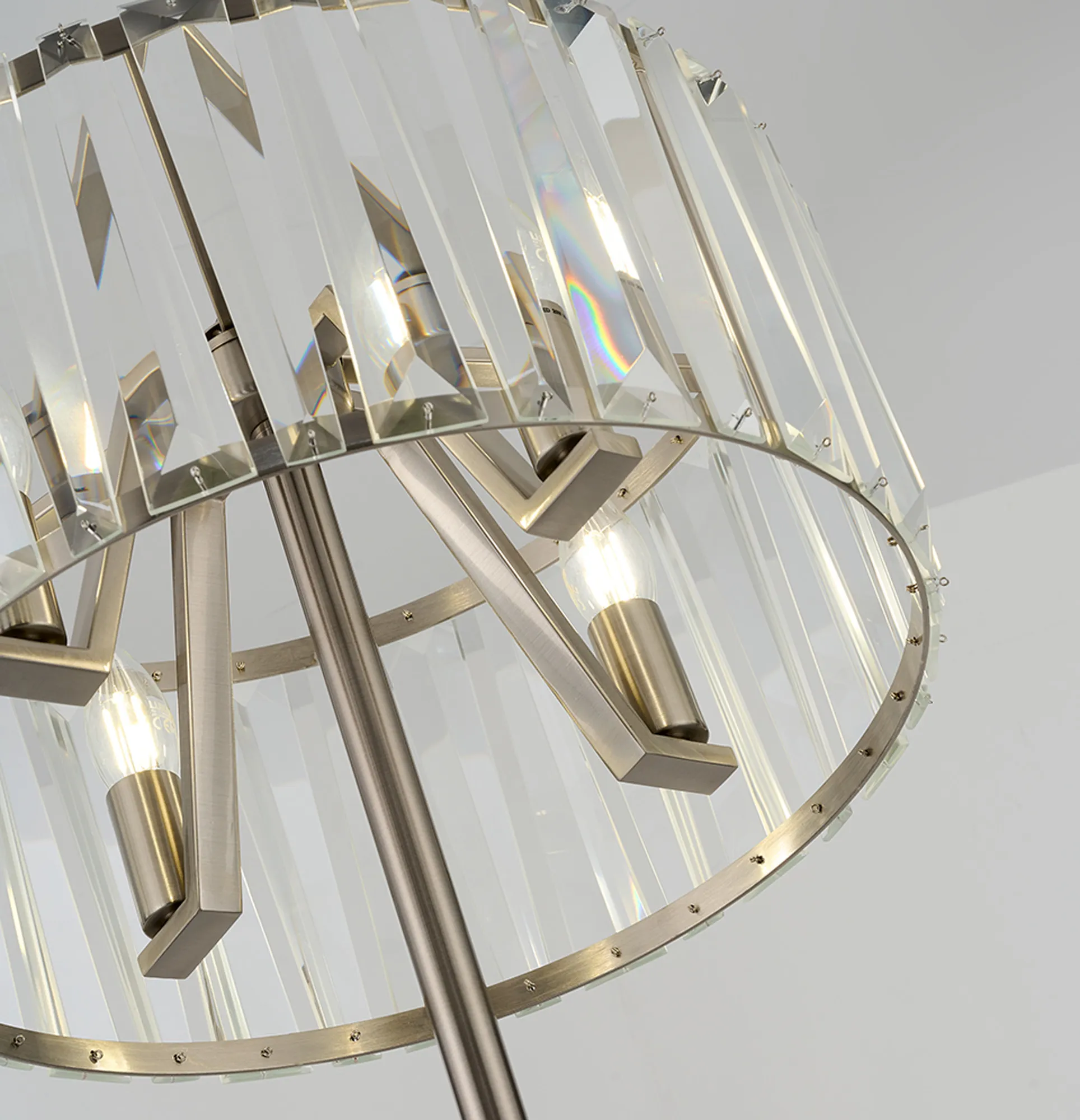 Tudor Crystal Floor Lamp- Black/ Brass/ Nickel Finishes - Image 5
