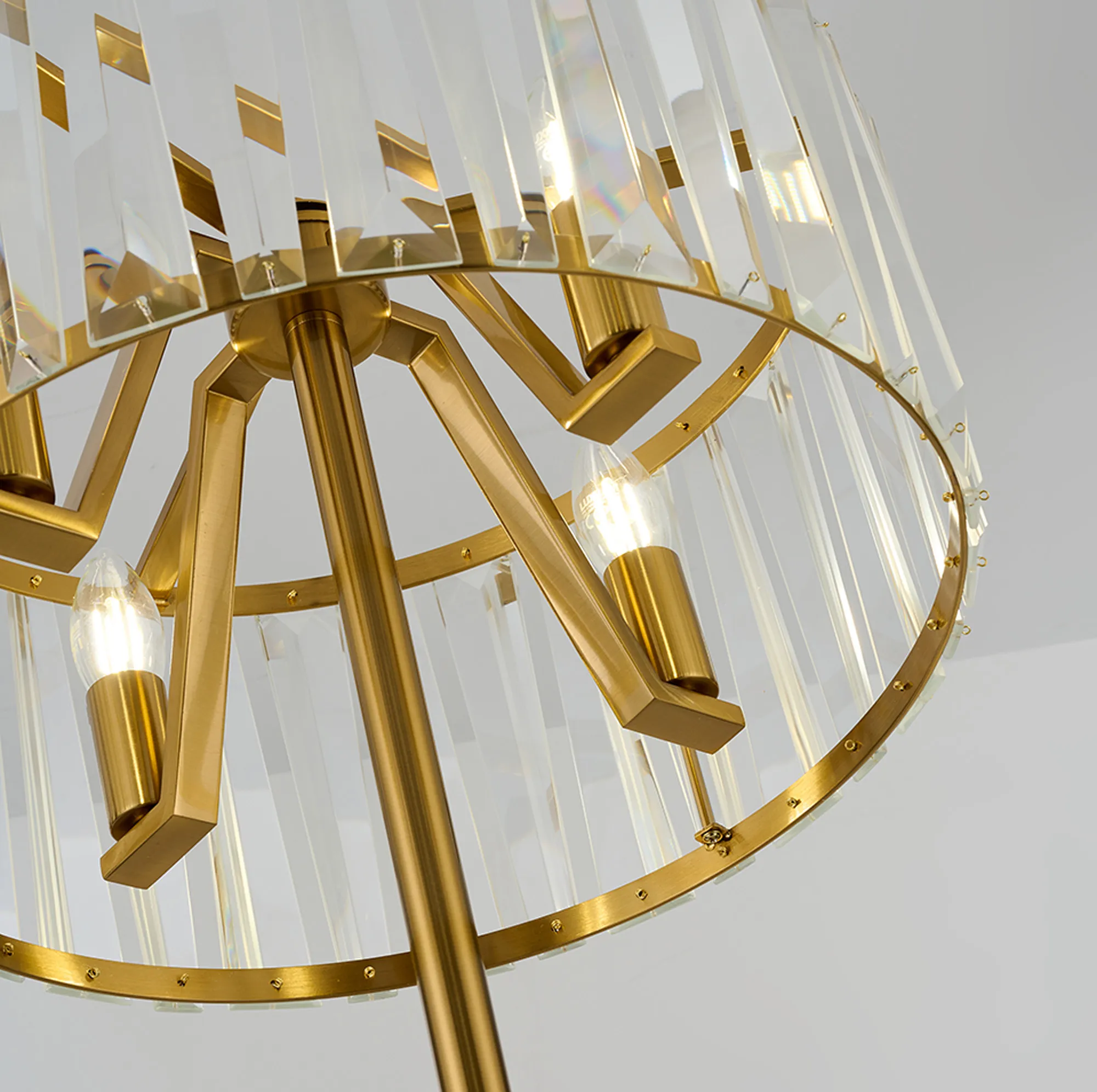Tudor Crystal Floor Lamp- Black/ Brass/ Nickel Finishes - Image 7