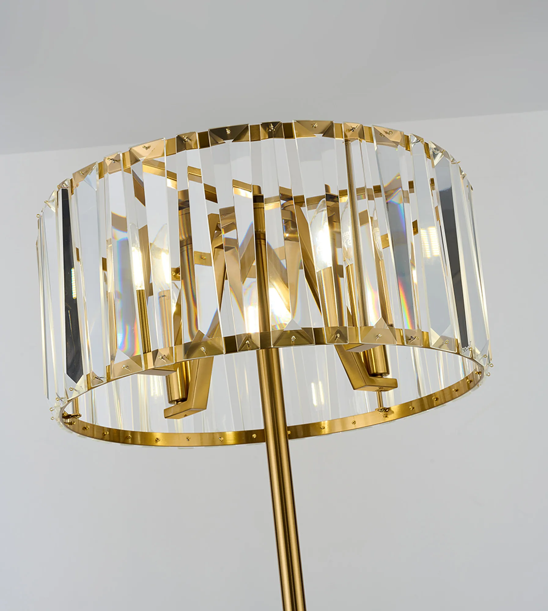 Tudor Crystal Floor Lamp- Black/ Brass/ Nickel Finishes - Image 8