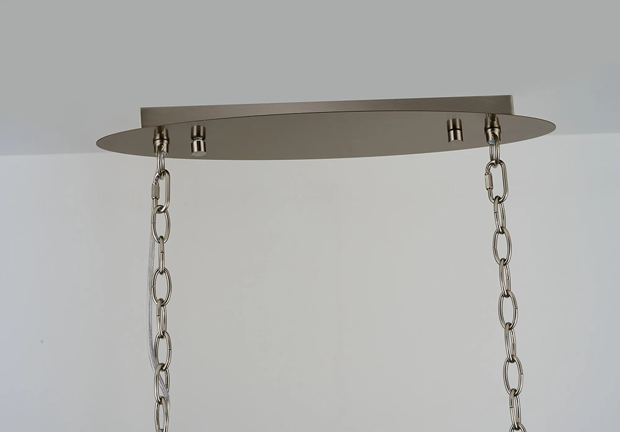 Tudor Crystal Linear Chandelier- Black/ Brass/ Nickel Finishes - Image 5