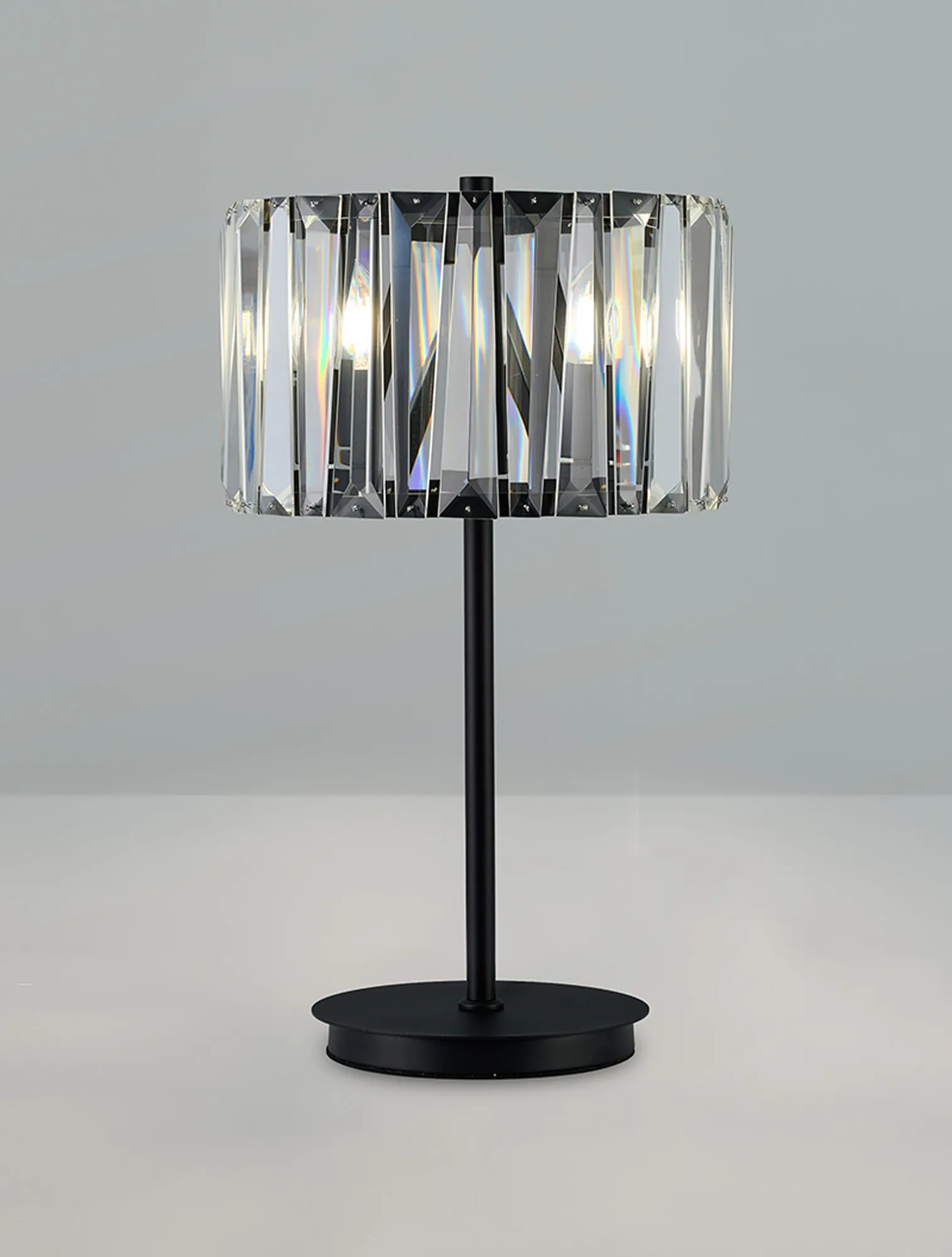 Tudor Crystal Table Lamp- Brass/ Black/ Satin Nickel Finishes - Image 12