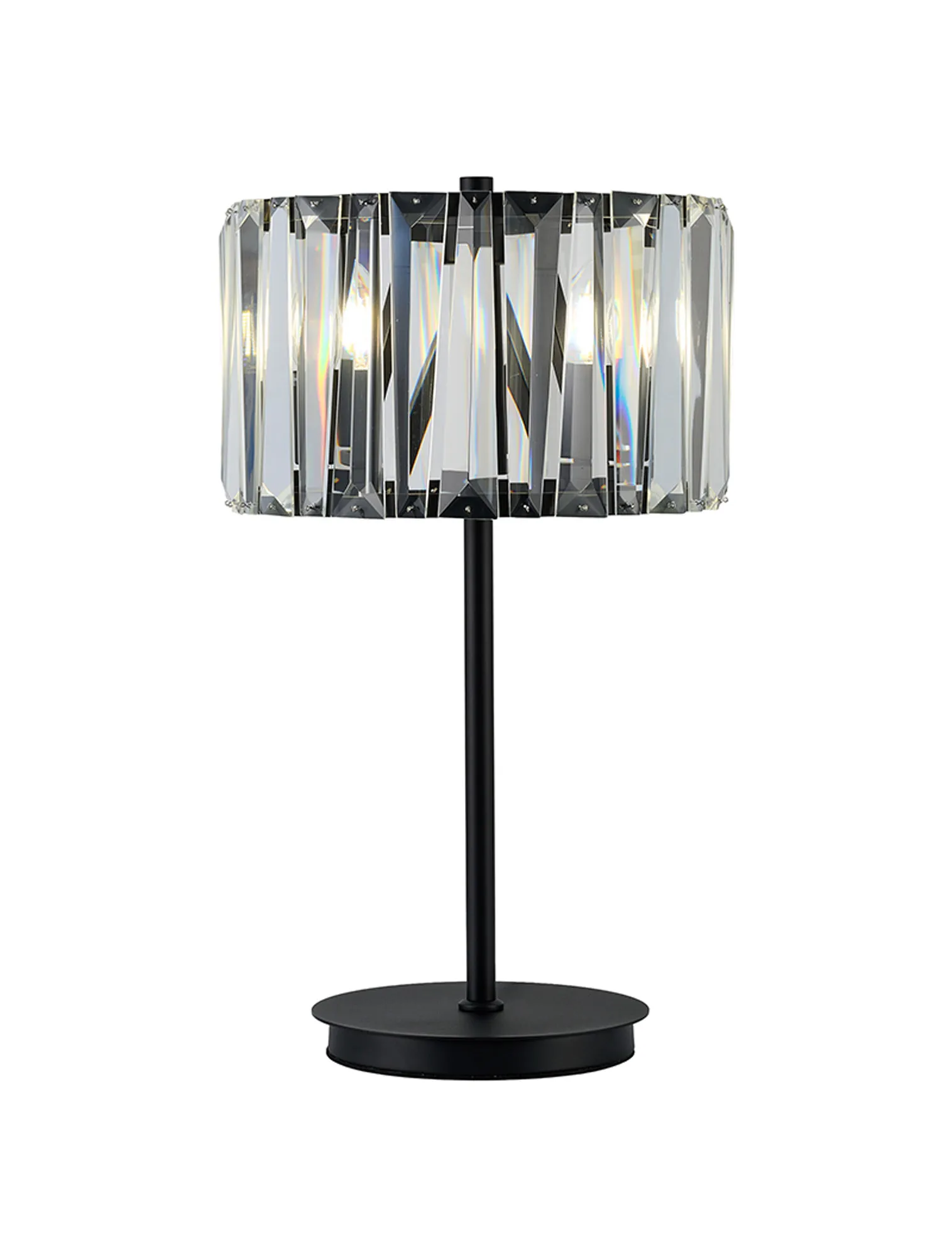 Tudor Crystal Table Lamp- Brass/ Black/ Satin Nickel Finishes - Image 3
