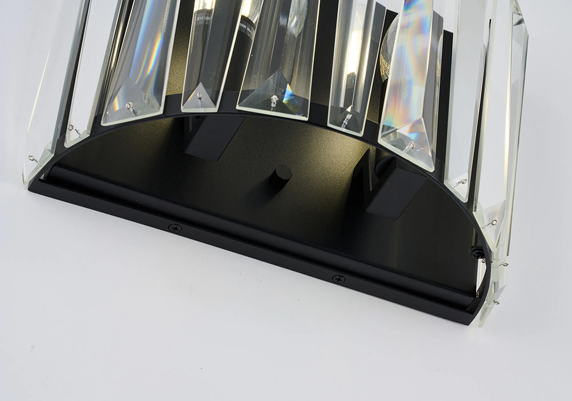 Tudor Crystal Wall Light- Satin Nickel/ Black/ Brass Finishes - Image 13