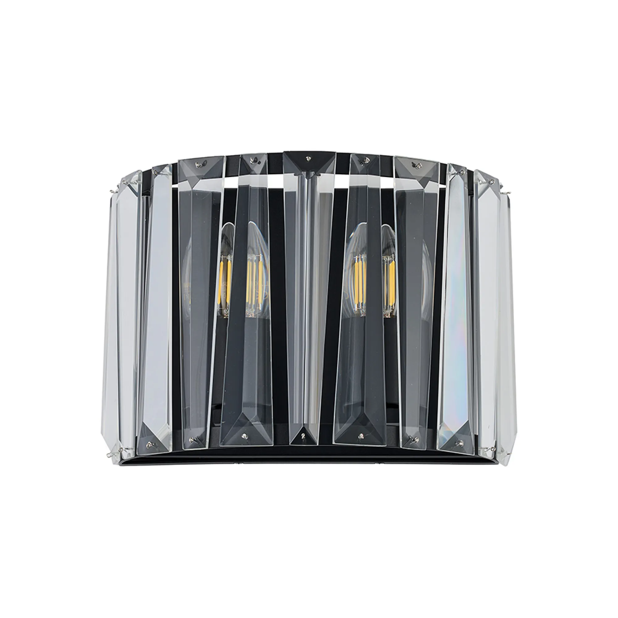 Tudor Crystal Wall Light- Satin Nickel/ Black/ Brass Finishes - Image 16