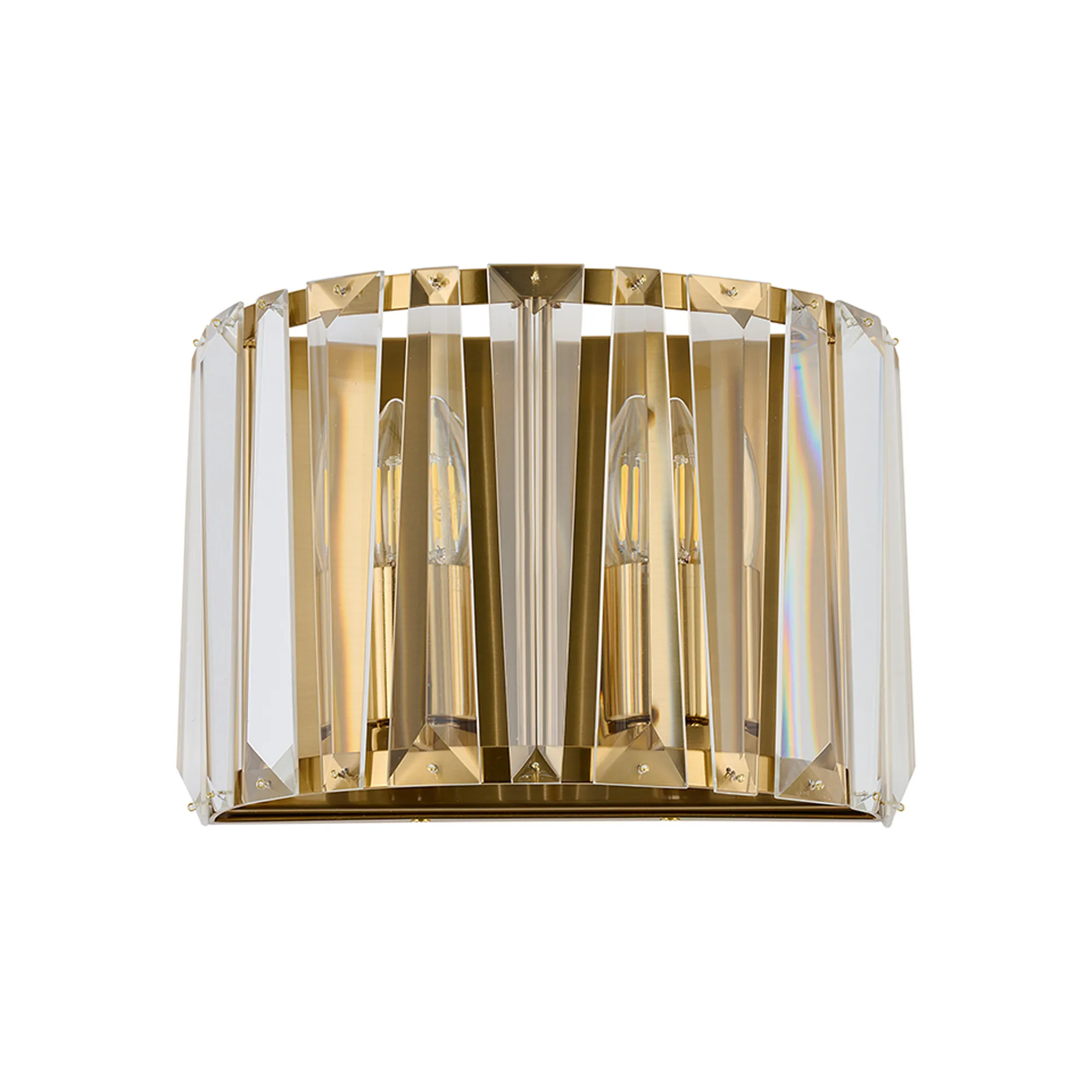 Tudor Crystal Wall Light- Satin Nickel/ Black/ Brass Finishes - Image 2