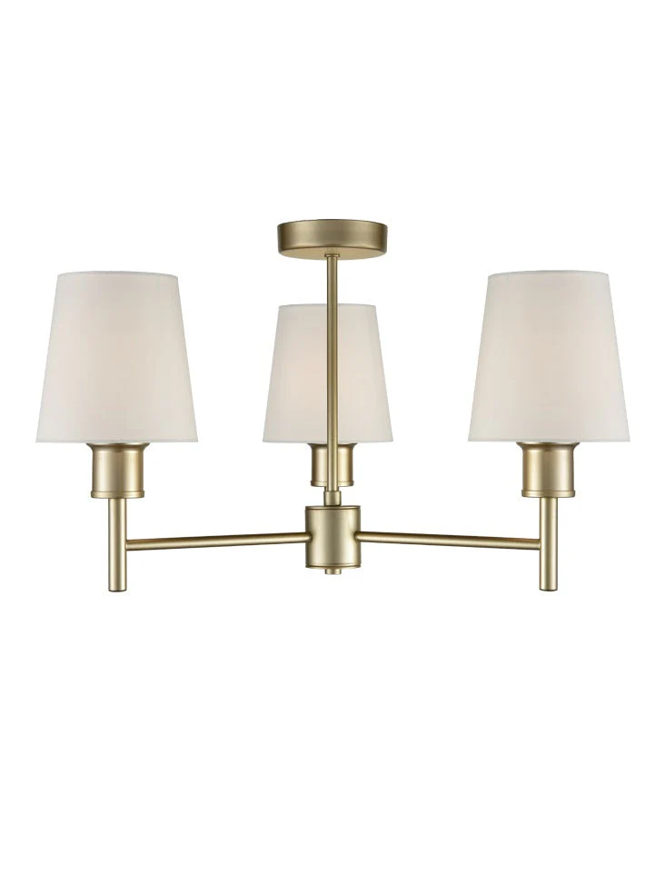 Tunisia 3/5Lt Indoor Semi Flush Ceiling Light in Various Finish - Image 2