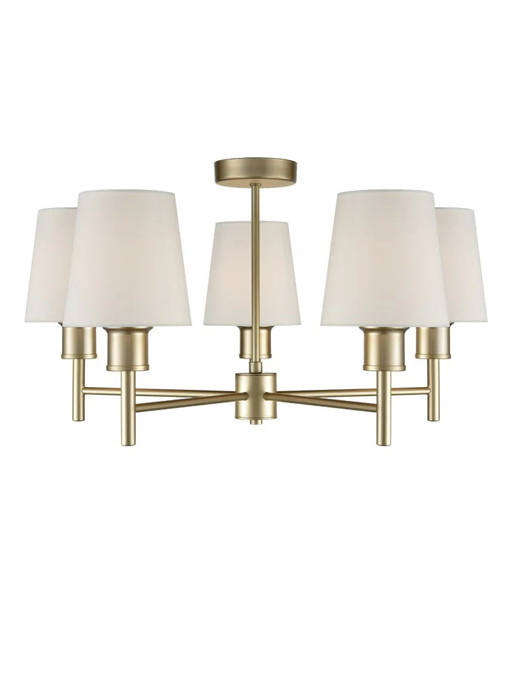 Tunisia 3/5Lt Indoor Semi Flush Ceiling Light in Various Finish - Image 6