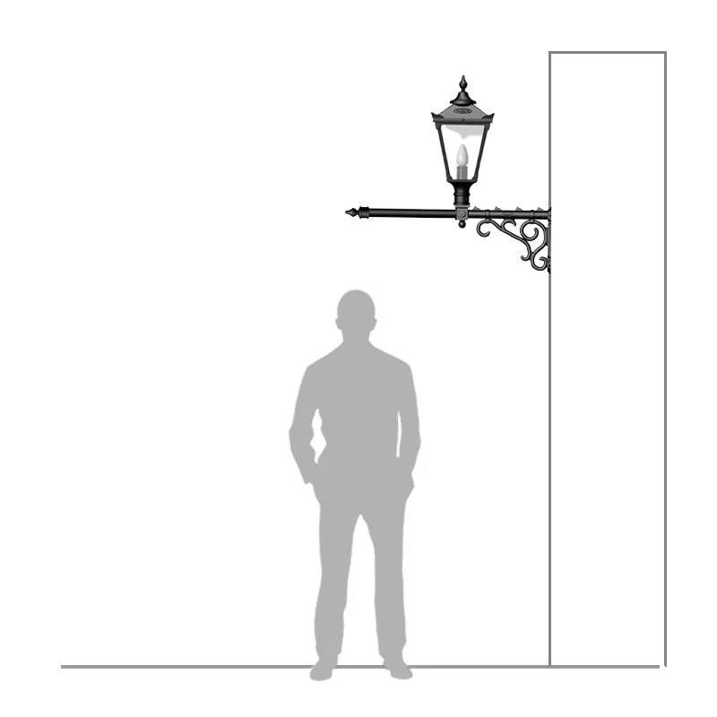 Tunstall 1Lt Outdoor Wall Lamp - Cast Iron - Image 5