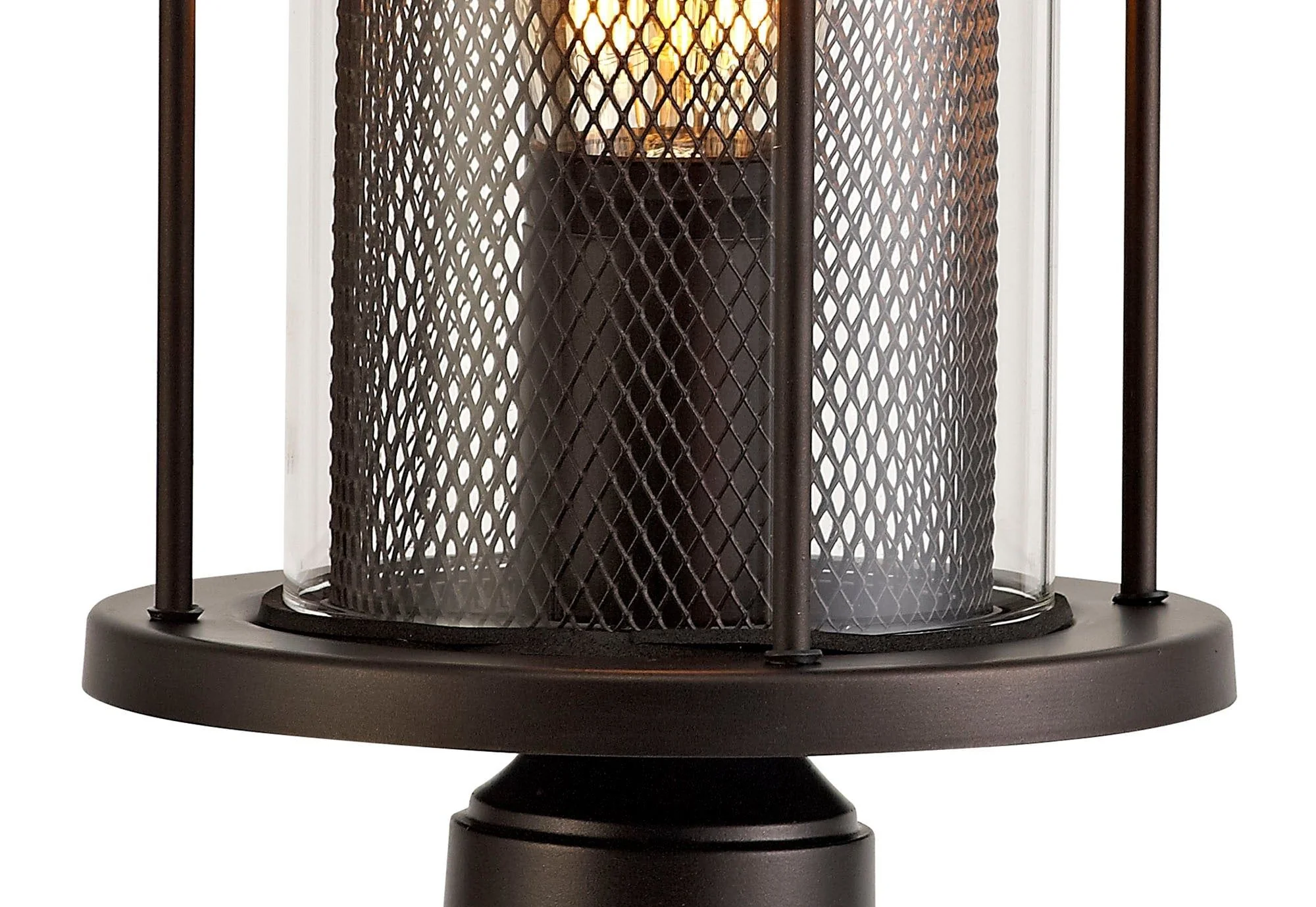 Turbo Pedestal Lamp, 1 x E27, Antique Bronze/Clear Glass, IP54, 2yrs Warranty - Image 3