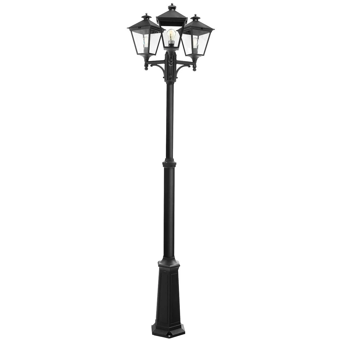 Turin 1/2/3Lt Lamp Post - Black IP54  E27 - Image 3